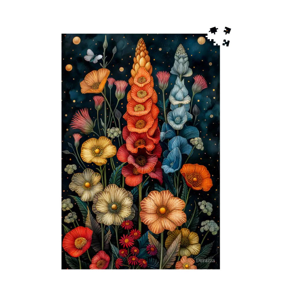 Moonlit Poppy Jigsaw Puzzle: 500 or 1000 Piece