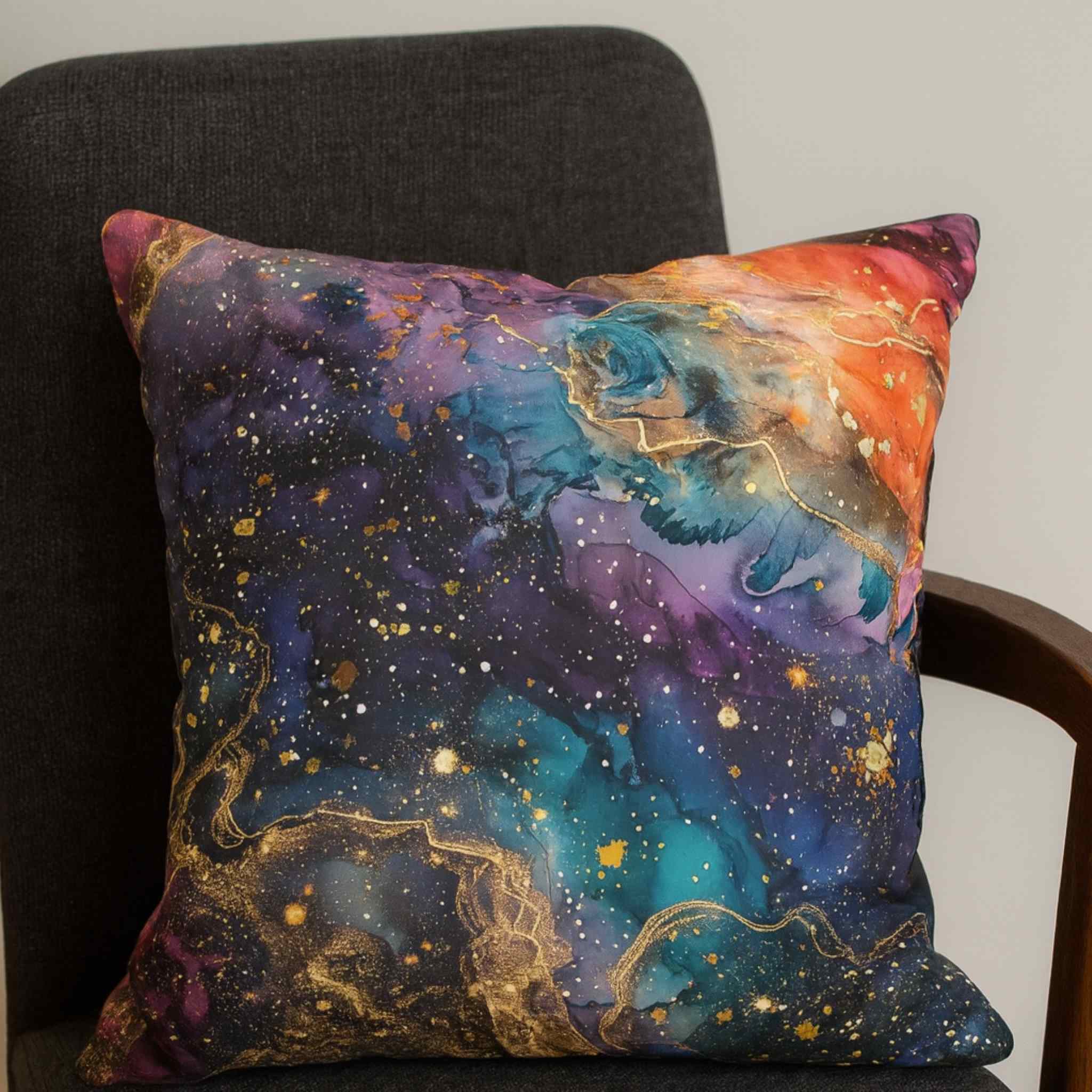Celestial Galaxy Pillow – Cosmic Night Sky | Mystical Moonbeam