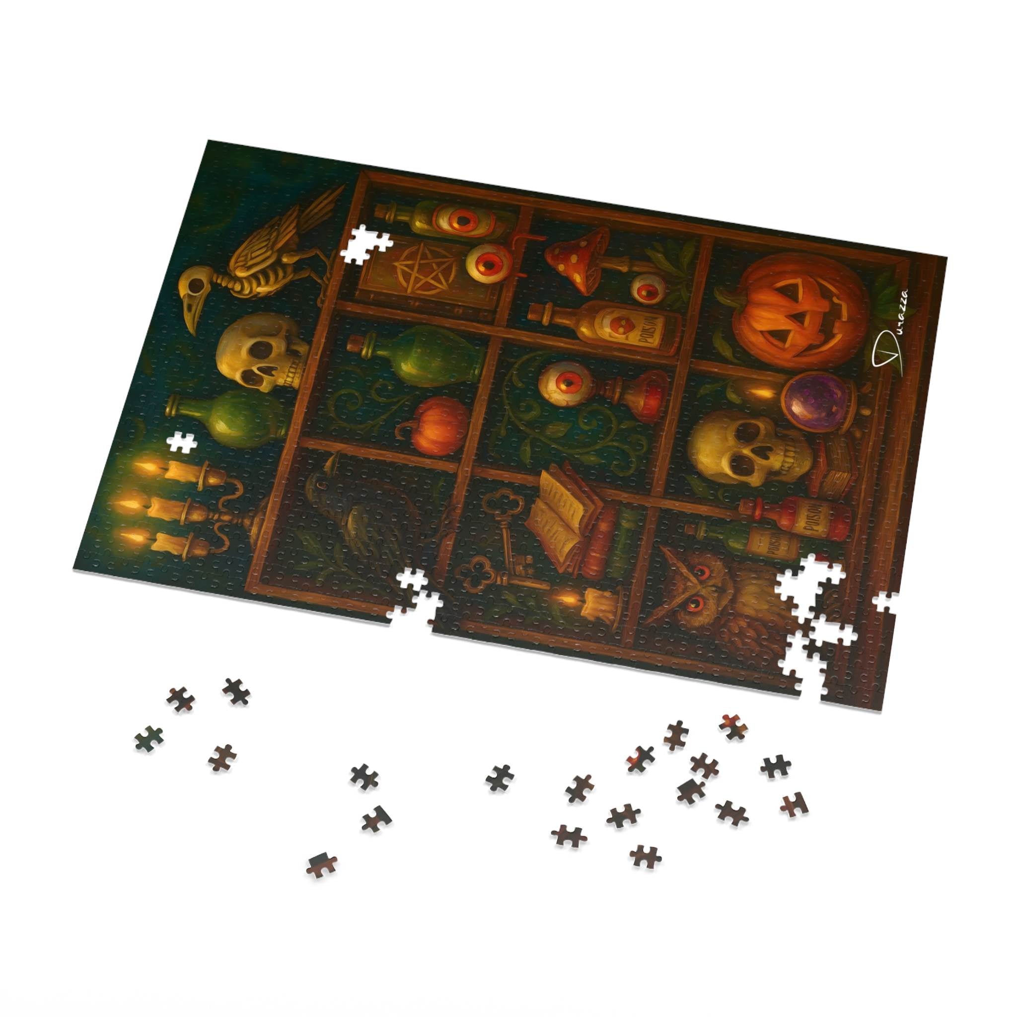 Spooky Jigsaw Puzzle – Dark Cottage Cabinet | Oddities Shelf