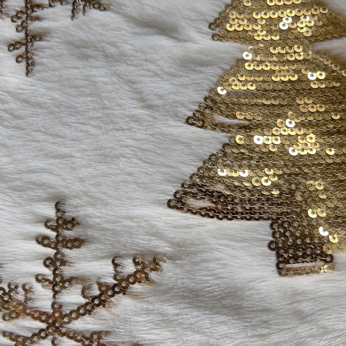 Christmas Throw Pillow Cover, 18x18 or 12x20 | Gold Sequins