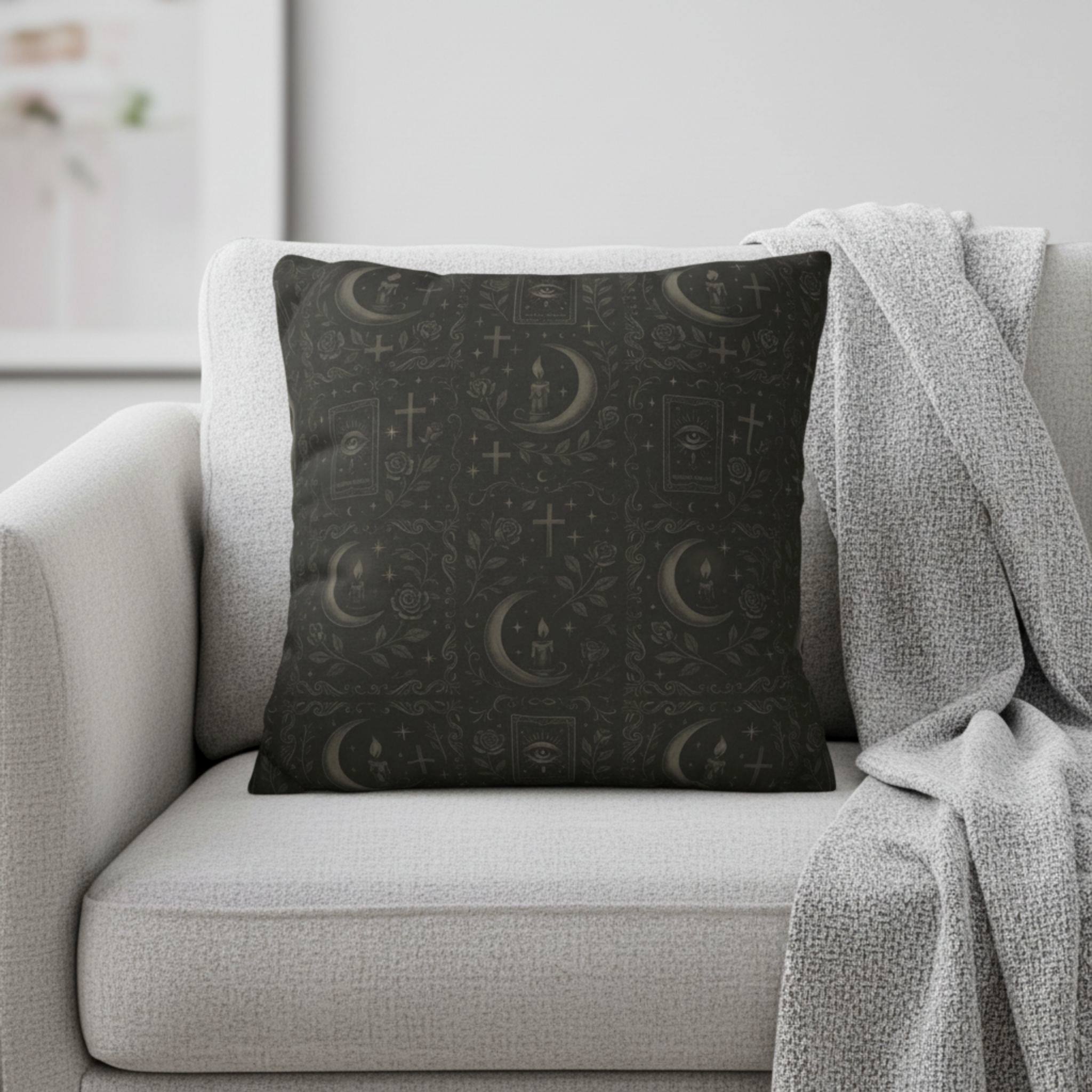 Witchy Tarot Pillow Cover 18 or 20 Inch | Hexhaven – Durazza