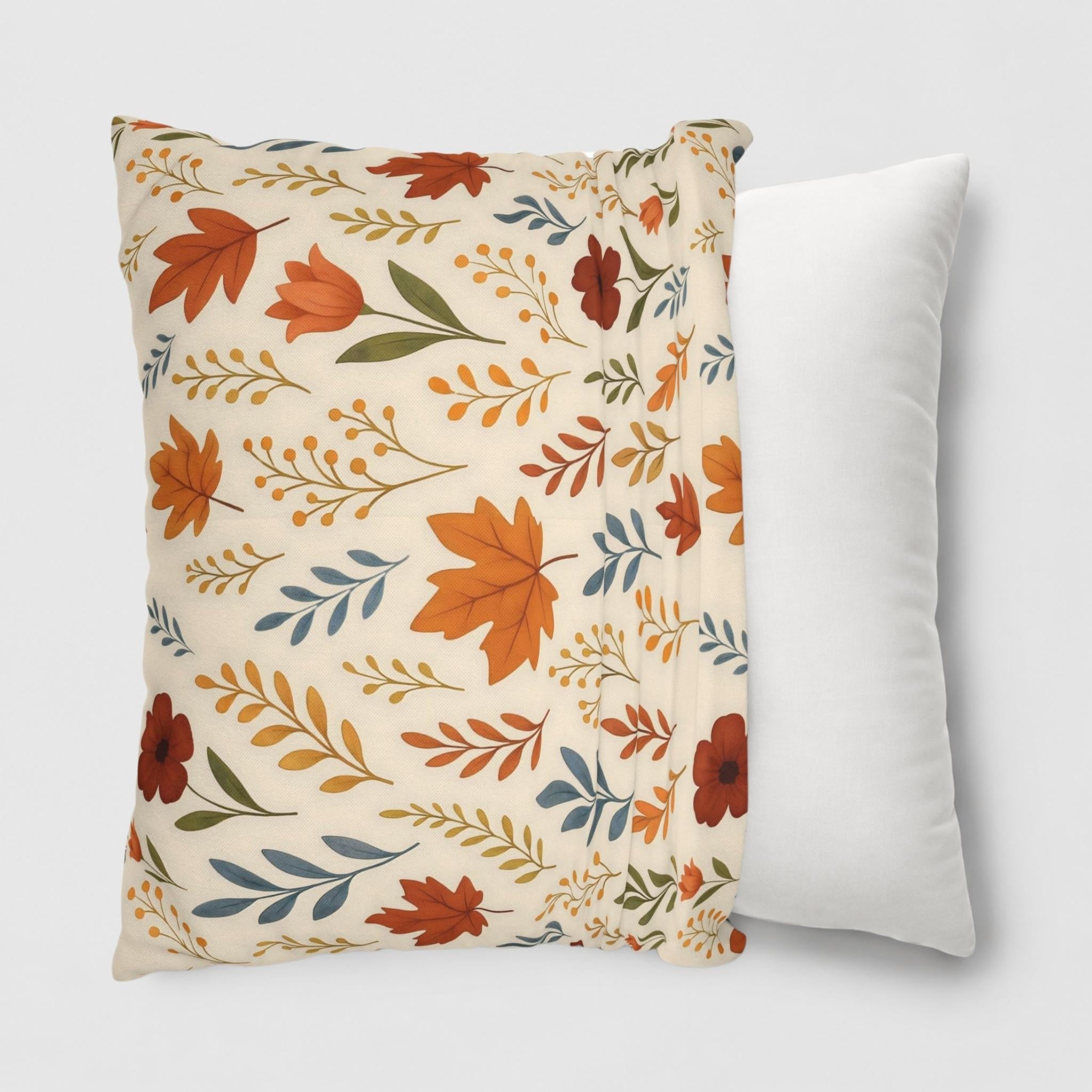 Fall Leaf Pillow Cover 18 or 20 Inch Polyester | Mapleveil – Durazza