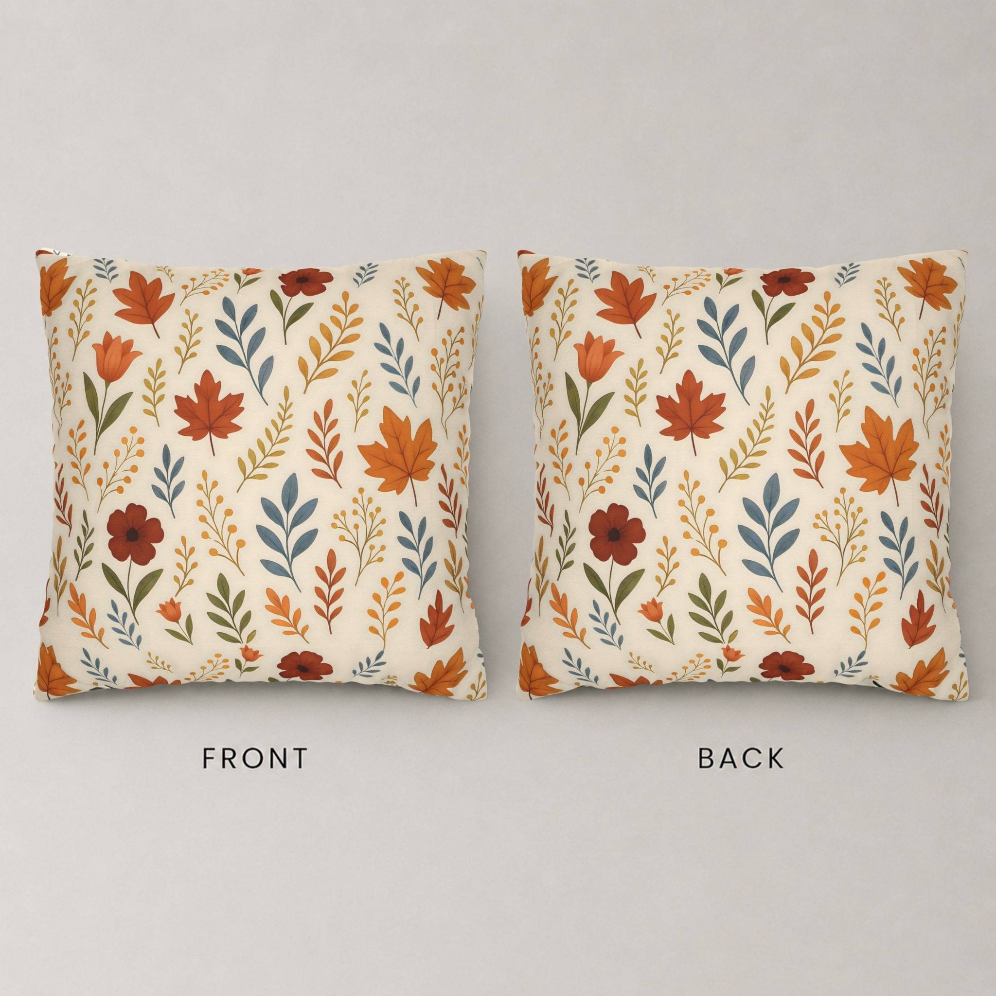 Fall Leaf Pillow Cover 18 or 20 Inch Polyester | Mapleveil – Durazza