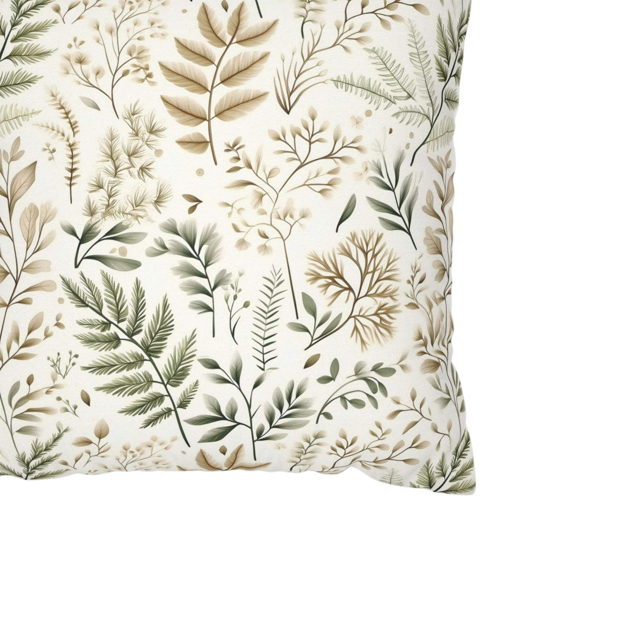 Sage Green Botanical Throw Pillow 18 or 20 Inch | Fernlight – Durazza