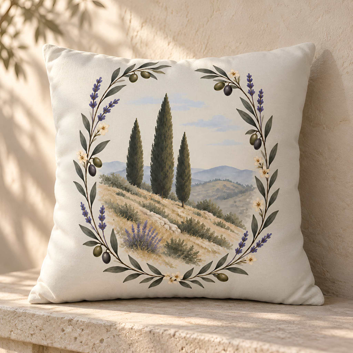 Tuscan Pillow Cover, 18x18 or 20x20 Polyester | Olive Haven