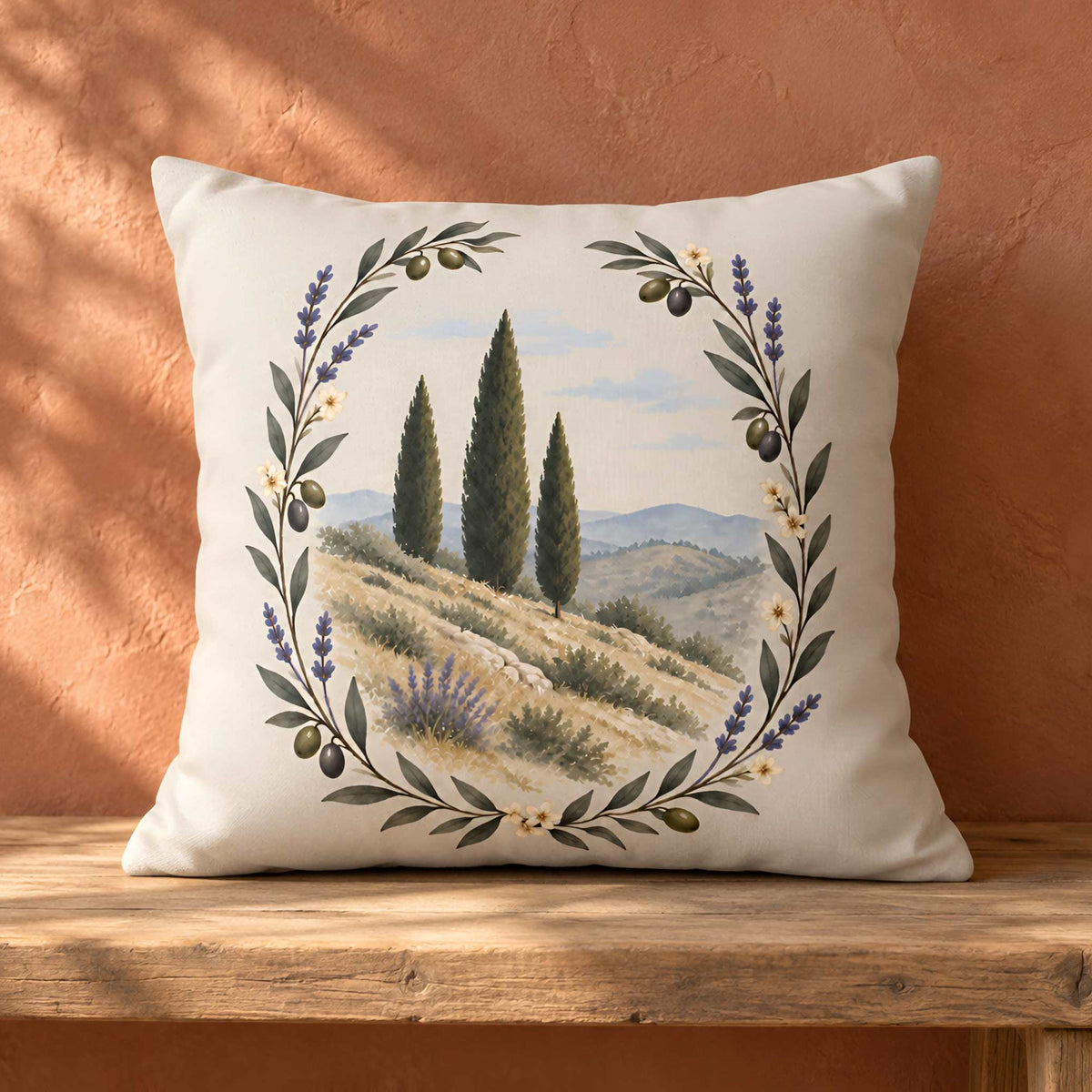 Tuscan Pillow Cover, 18x18 or 20x20 Polyester | Olive Haven