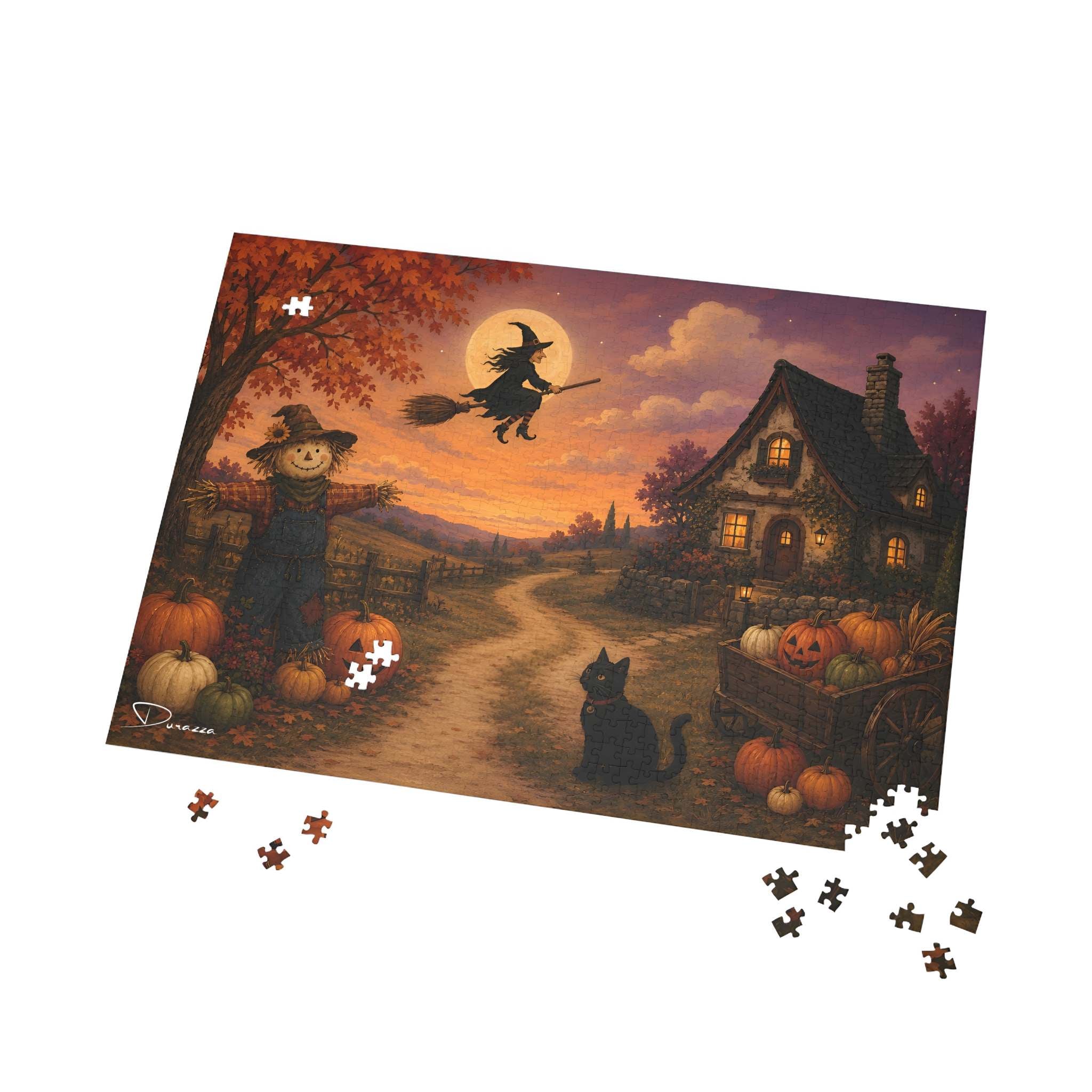 Halloween Scarecrow Jigsaw Puzzle 500/1000 Piece | Witchlight Harvest