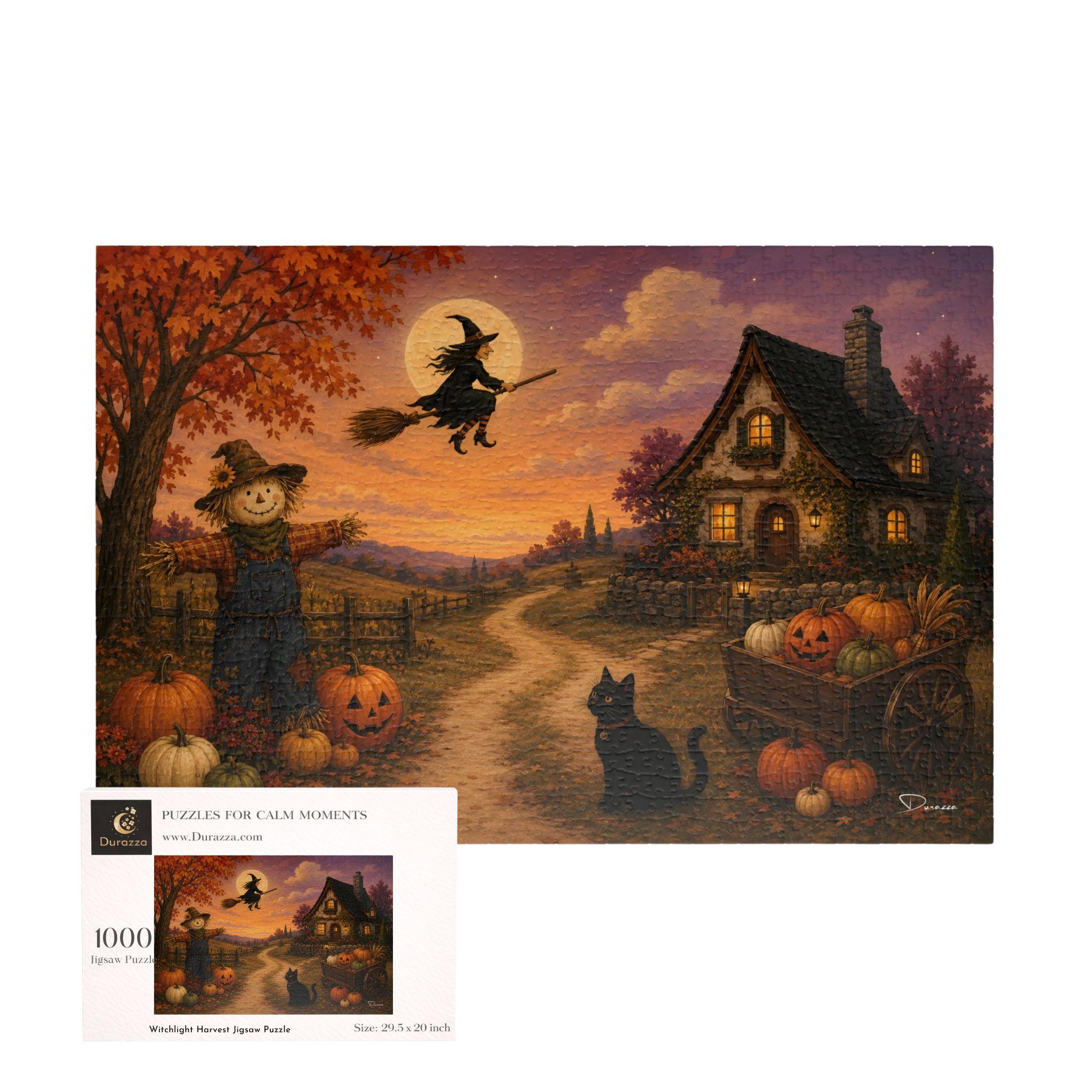 Halloween Scarecrow Jigsaw Puzzle 500/1000 Piece | Witchlight Harvest