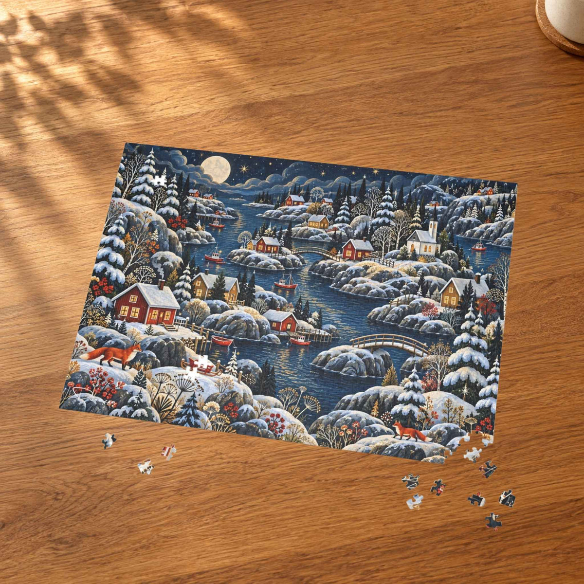 Nordic Winter Jigsaw Puzzle, 500 or 1000 Pieces | Frost Fjord