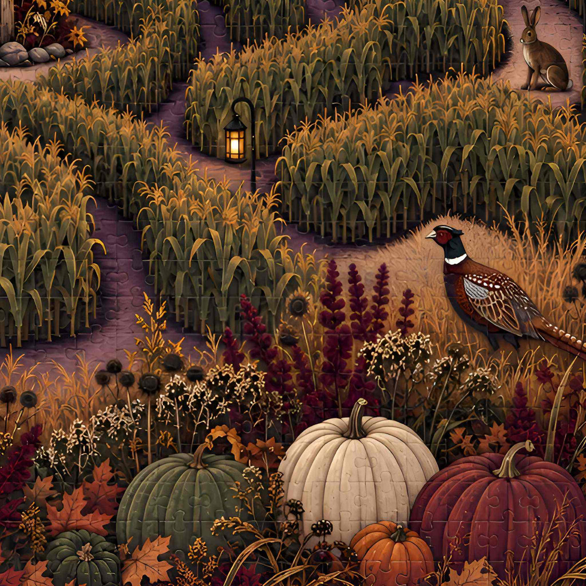 Autumn Corn Maze Jigsaw Puzzle, 500/1000 Pieces