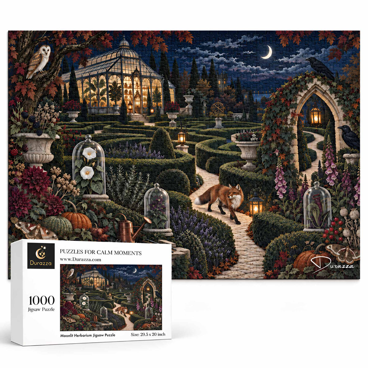 Secret Garden Jigsaw Puzzle, 500/1000 Pieces | Moonlit Herbarium
