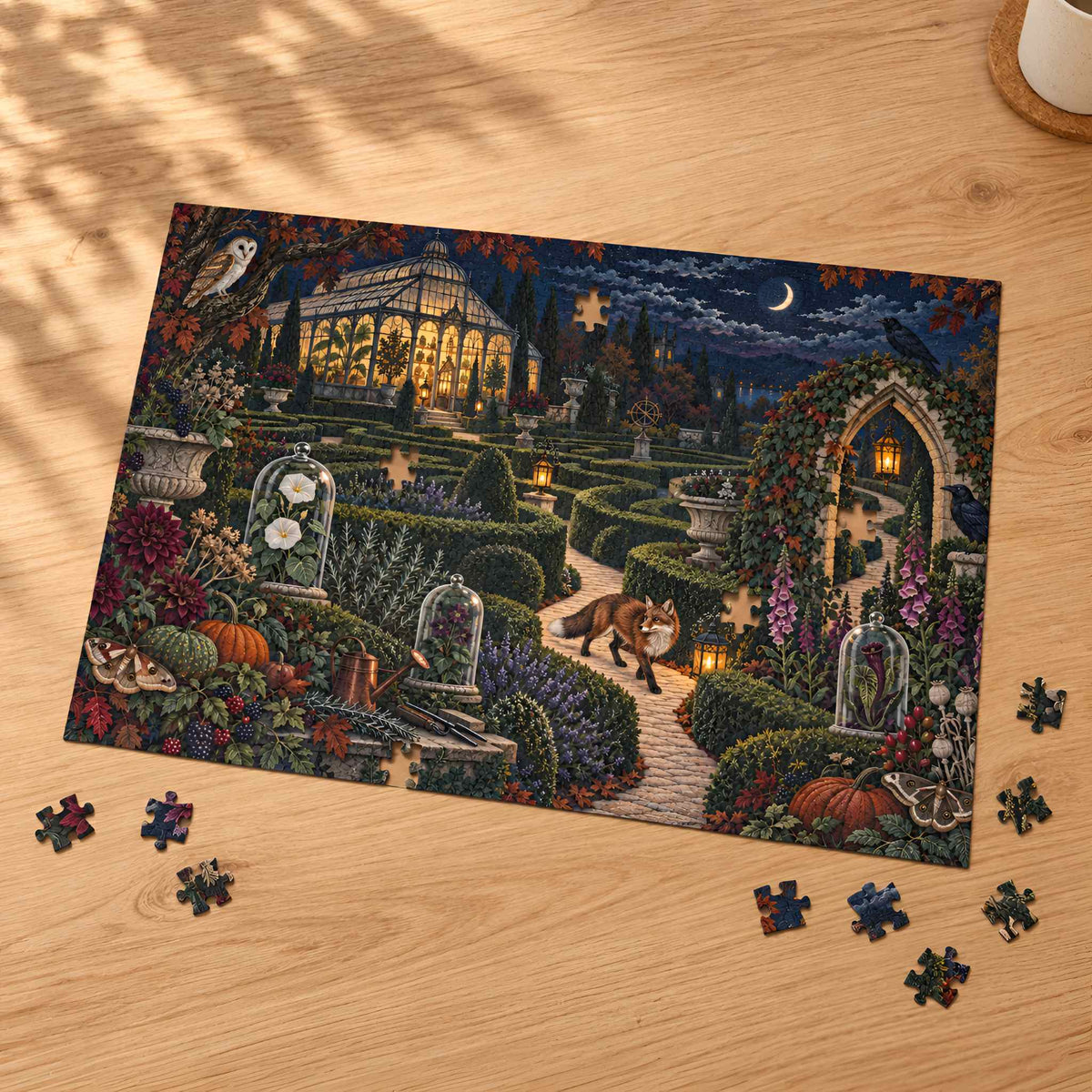 Secret Garden Jigsaw Puzzle, 500/1000 Pieces | Moonlit Herbarium