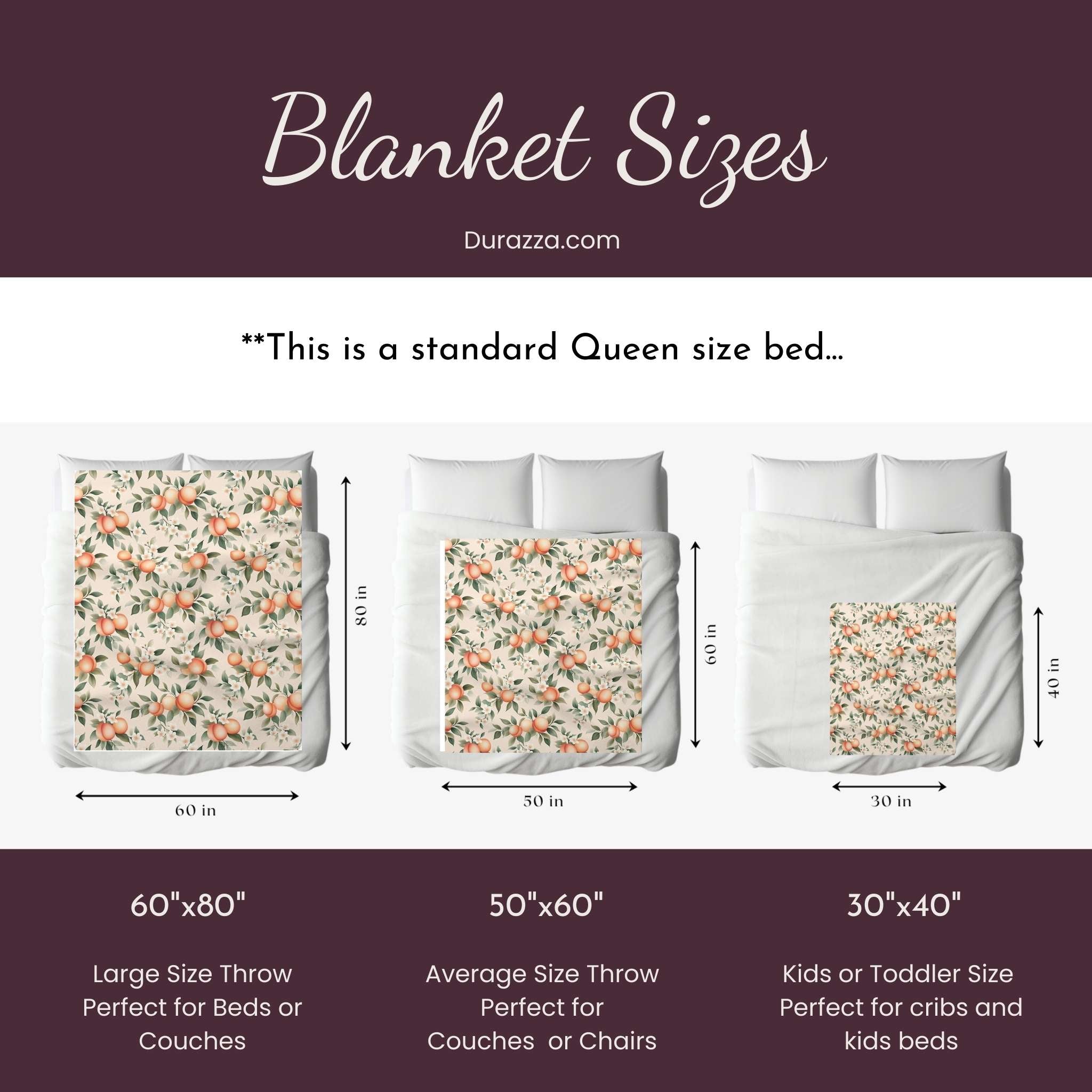 Fruit Throw Blanket – Peach Orchard Decor | Peachwood Bloom