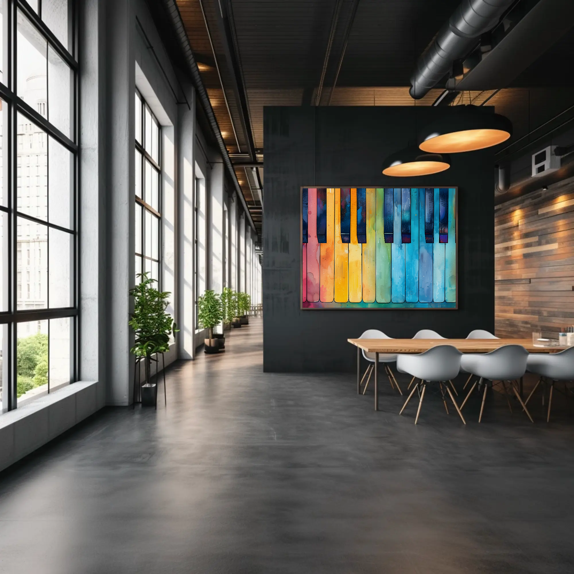 Piano Splash Wall Art: Watercolor Musical