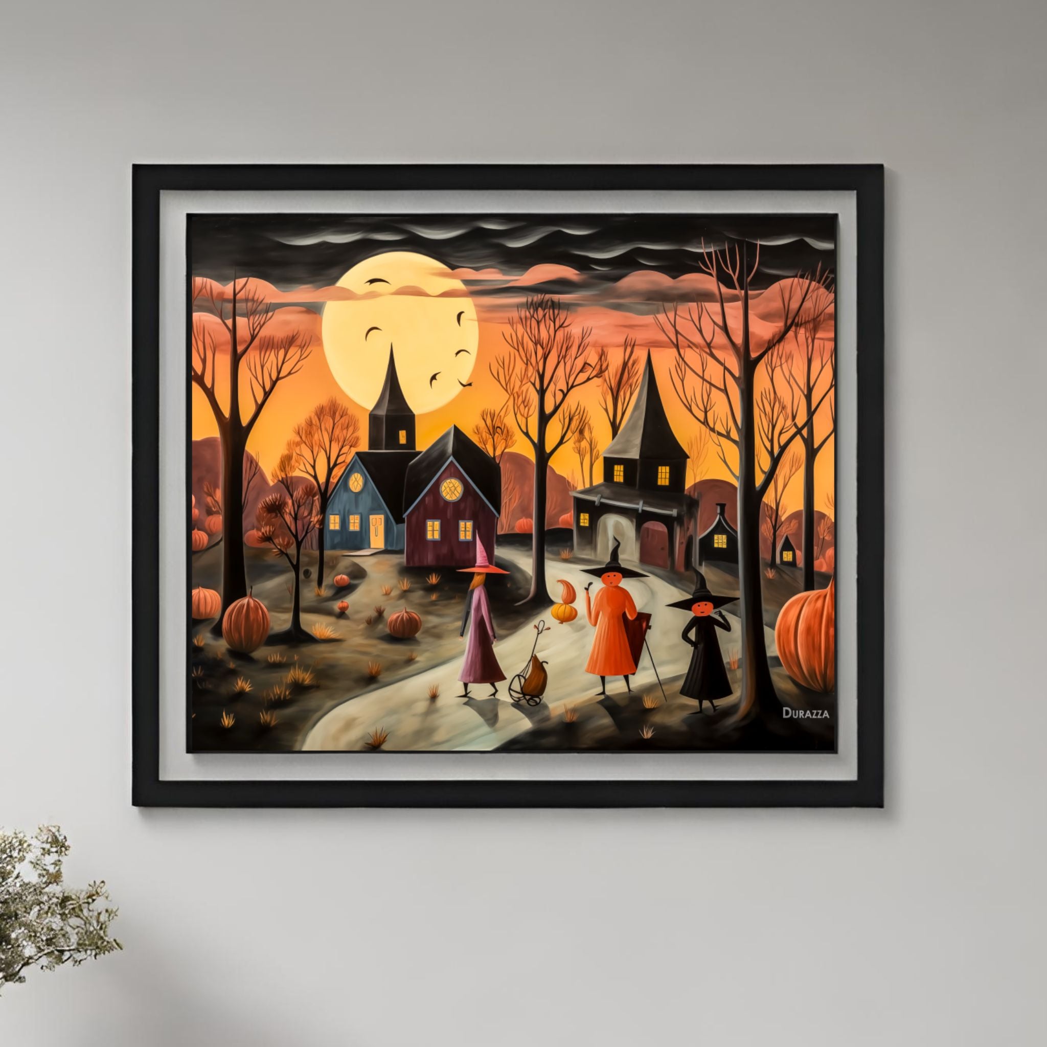 Autumn Pumpkin People Wall Art Print