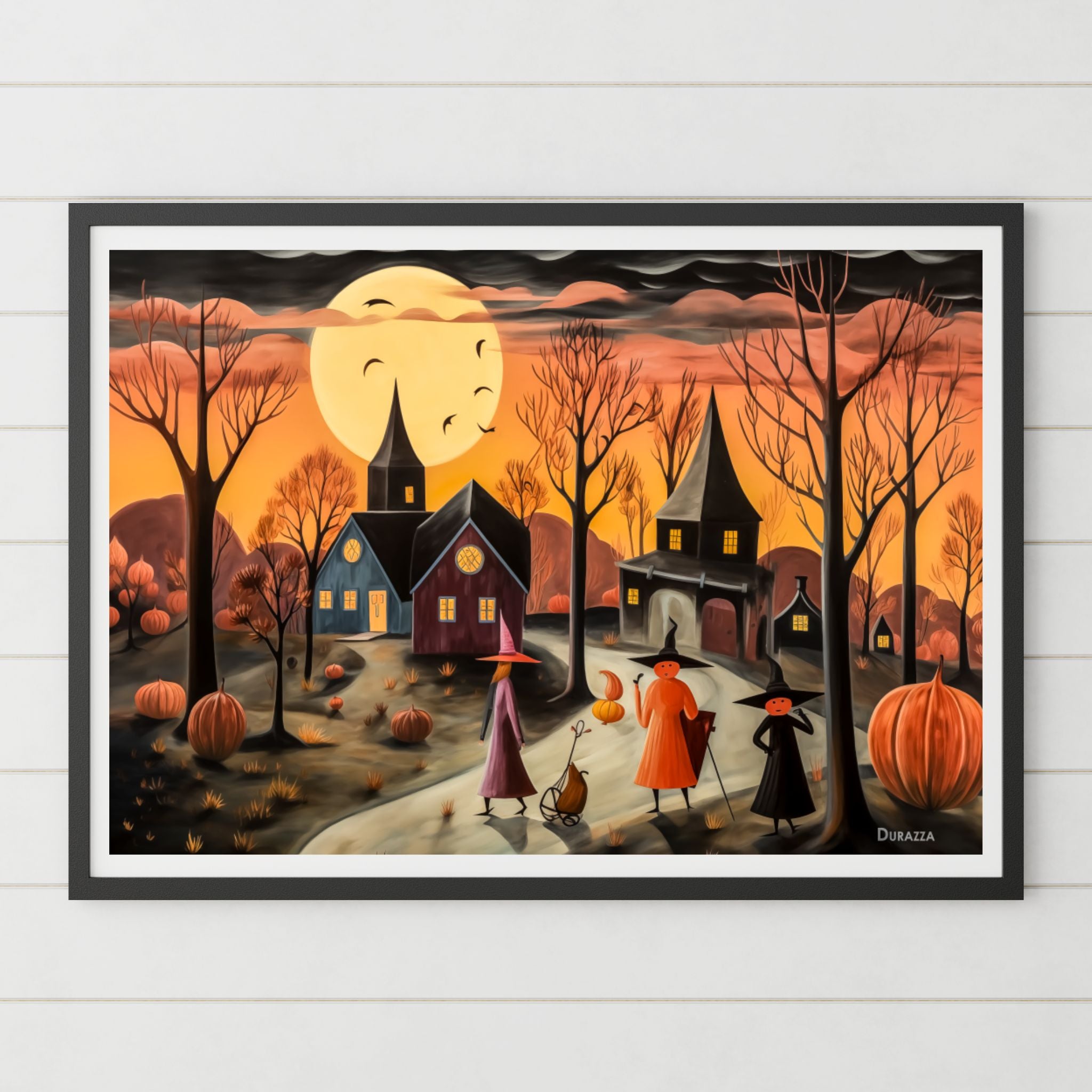 Autumn Pumpkin People Wall Art Print