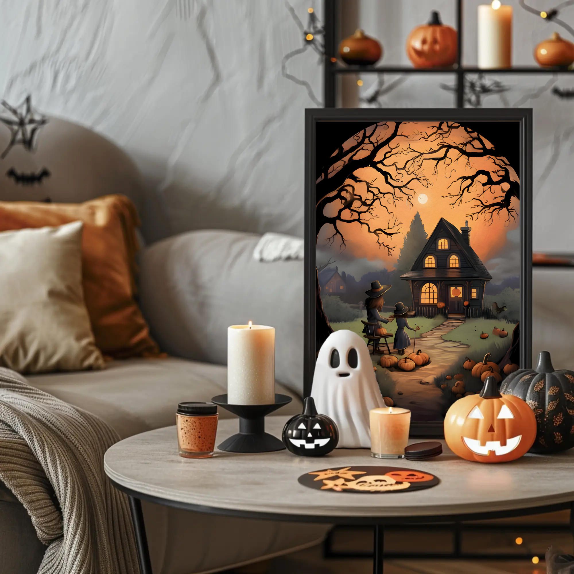 Autumn Poster: Cottage Decor | Pumpkin Ridge