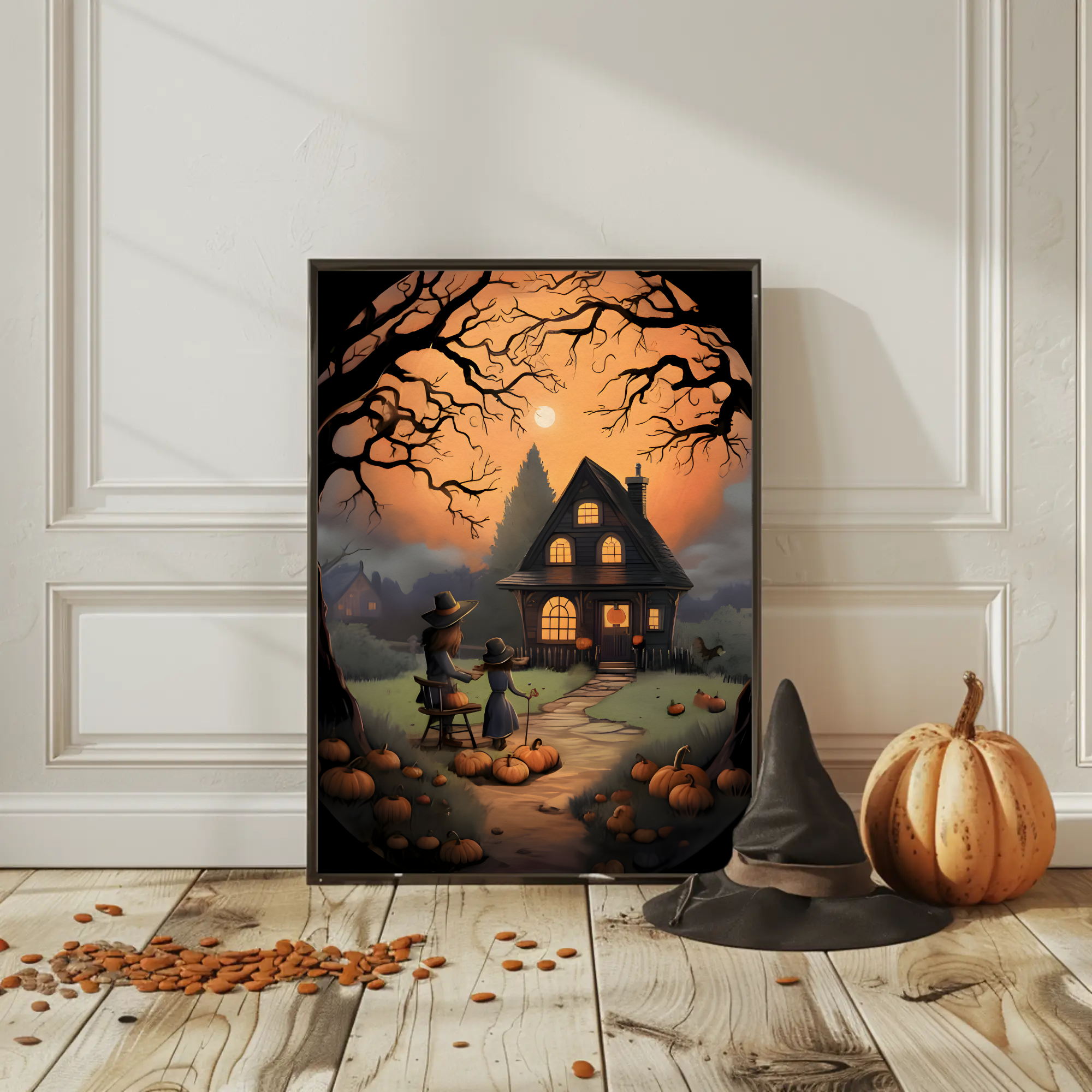 Autumn Poster: Cottage Decor | Pumpkin Ridge