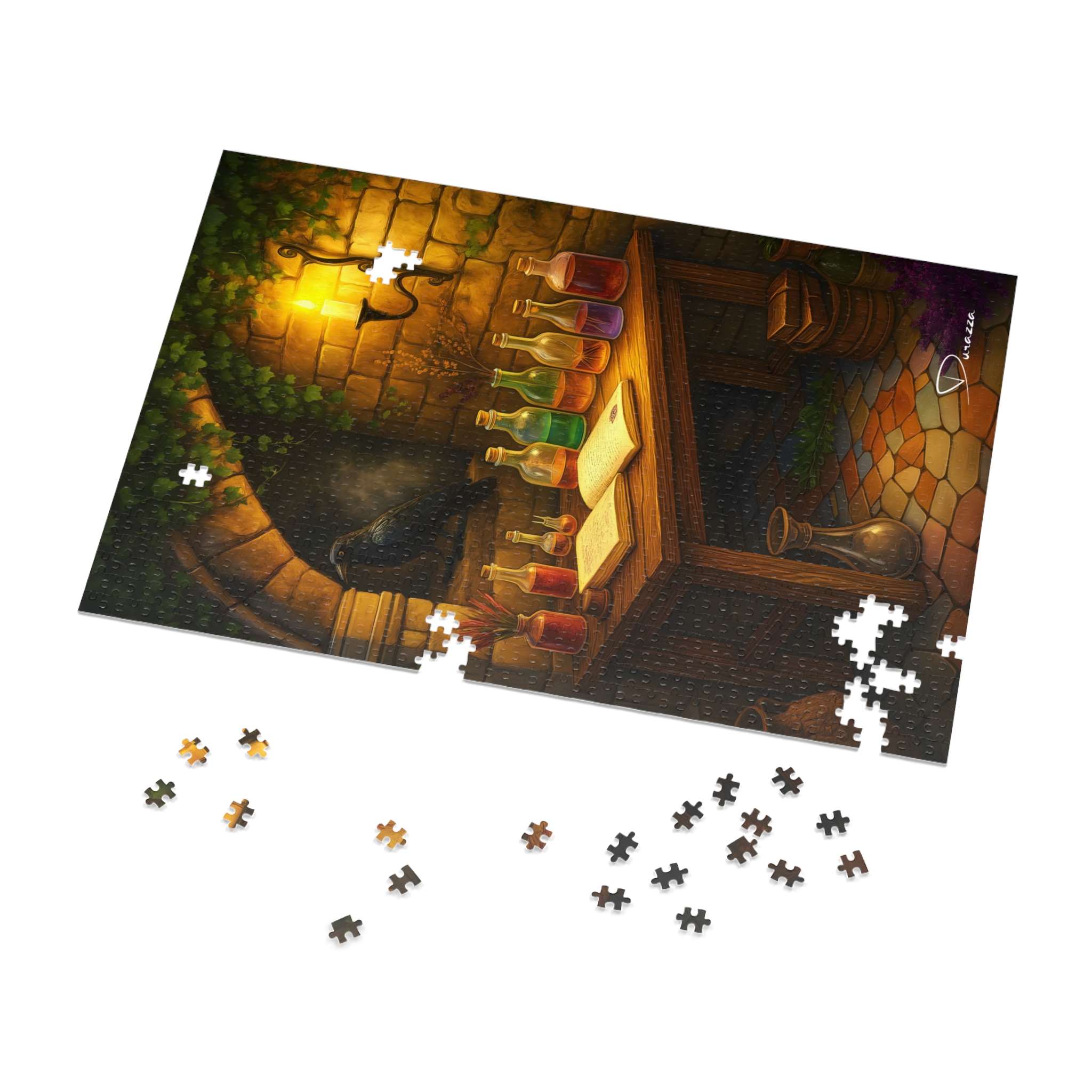 Gothic Puzzle – Apothecary Desk with Raven | Raven’s Vial