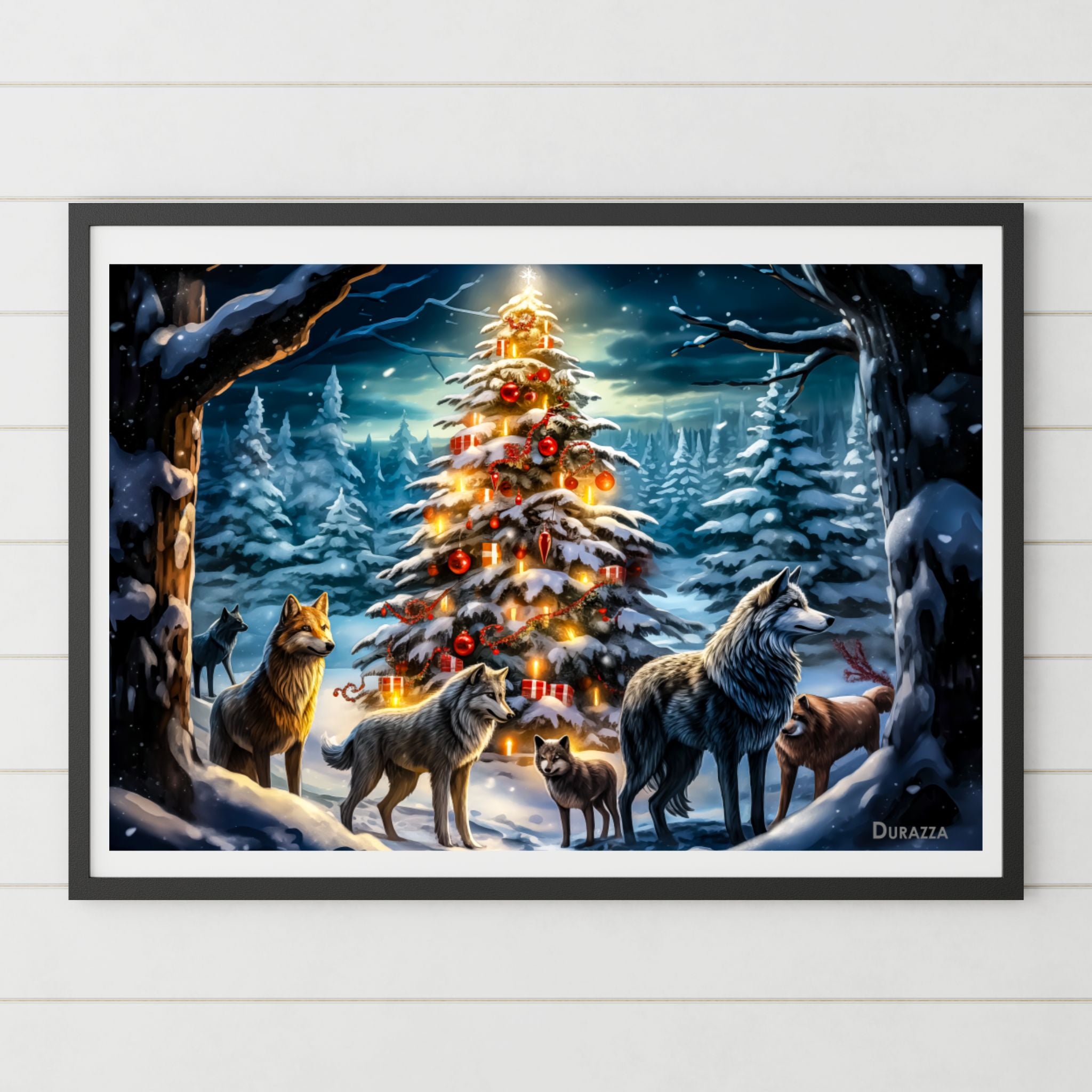 Regal Winter Wolf Pack Art Print