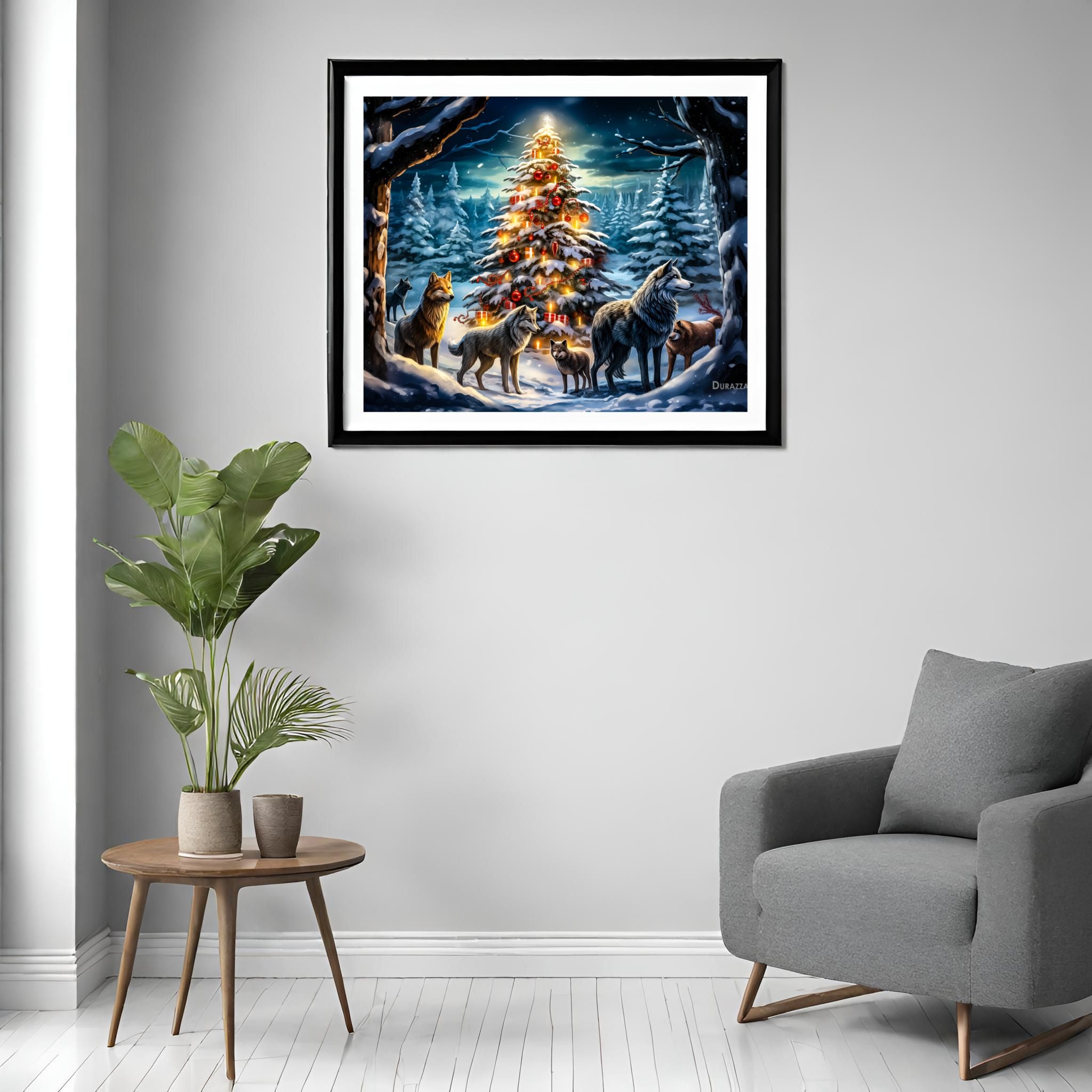 Regal Winter Wolf Pack Art Print