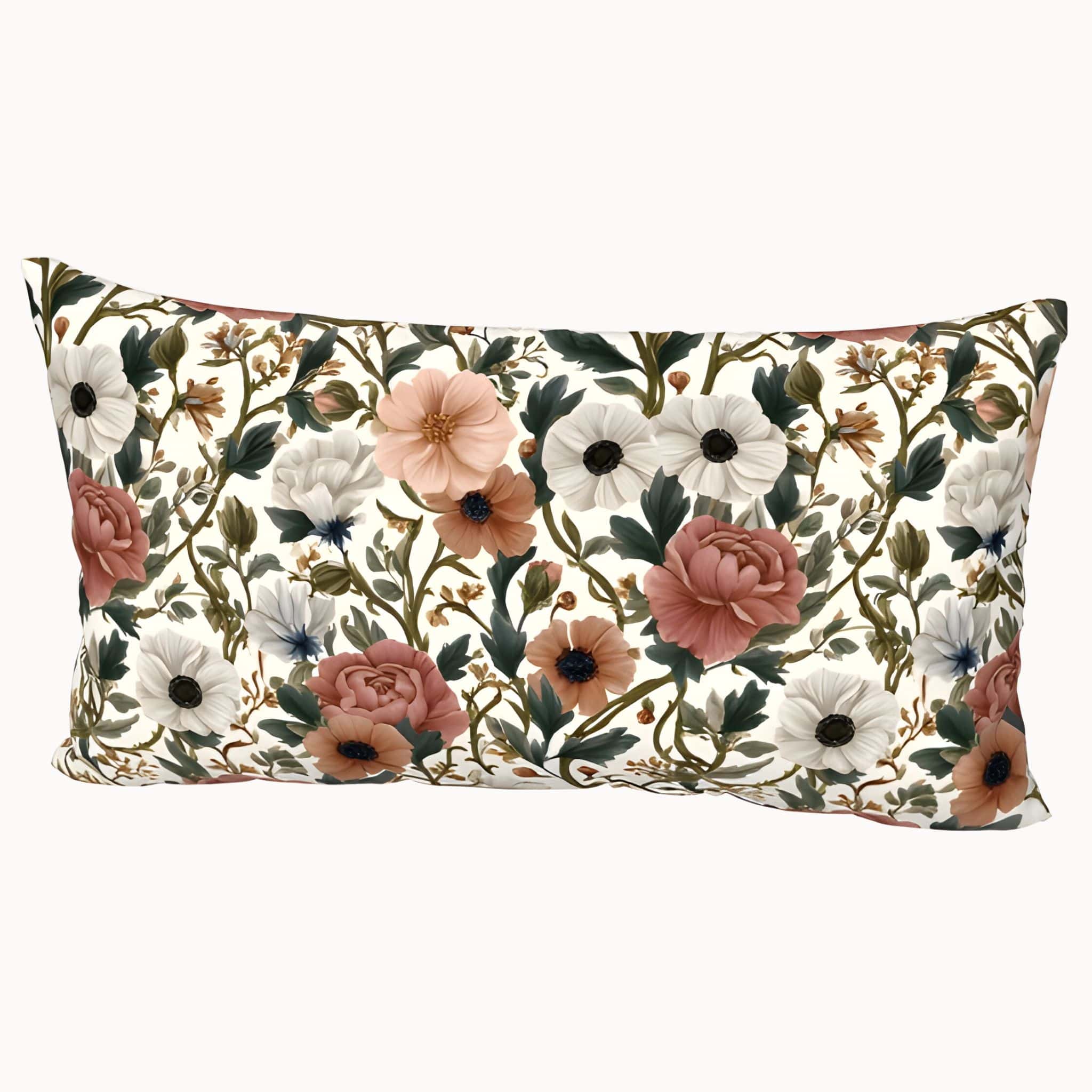 Cottage Floral Pillow Shams – Standard or King | Wild Rosaria