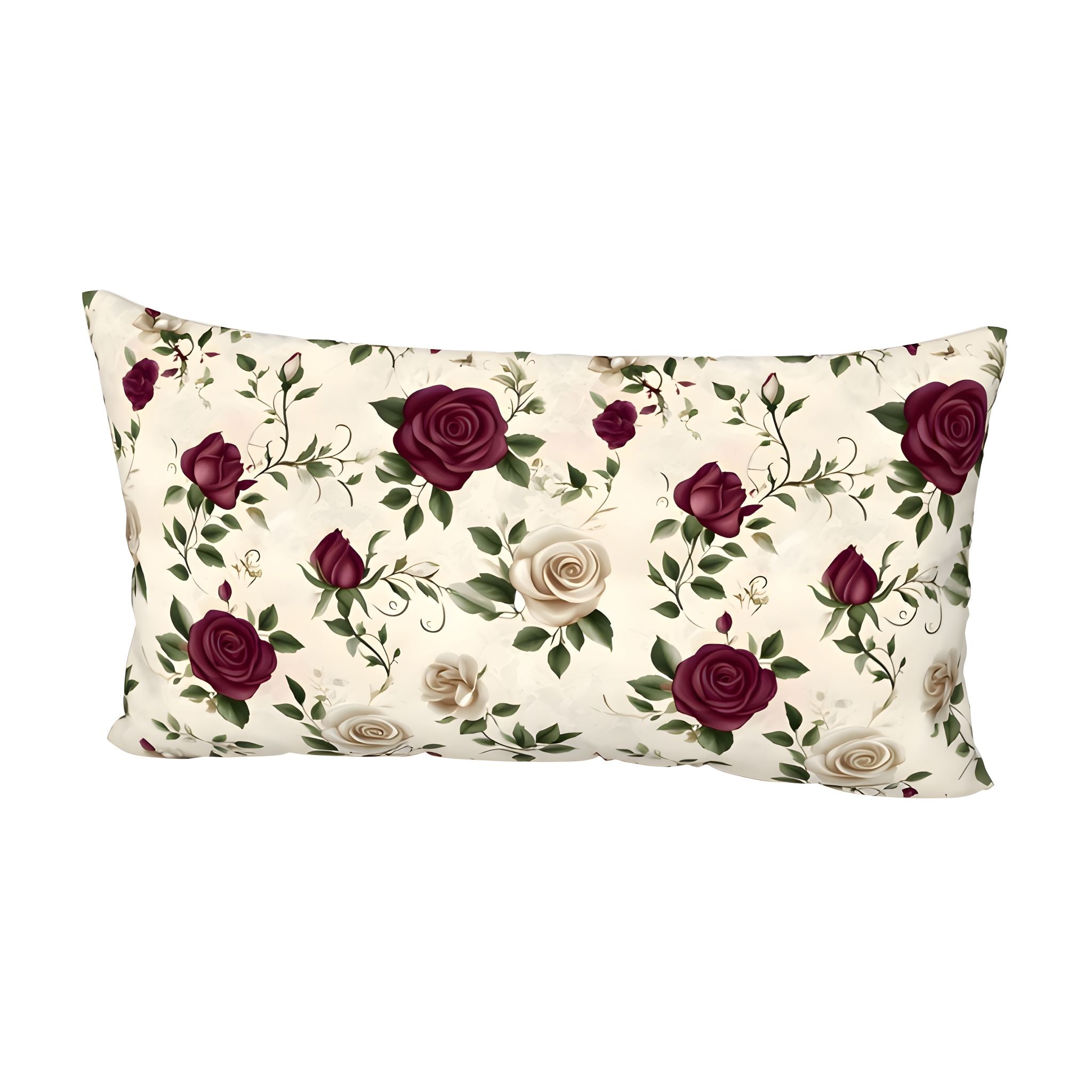King size pillow sham with roses for a Chateaucore vintage bedroom.