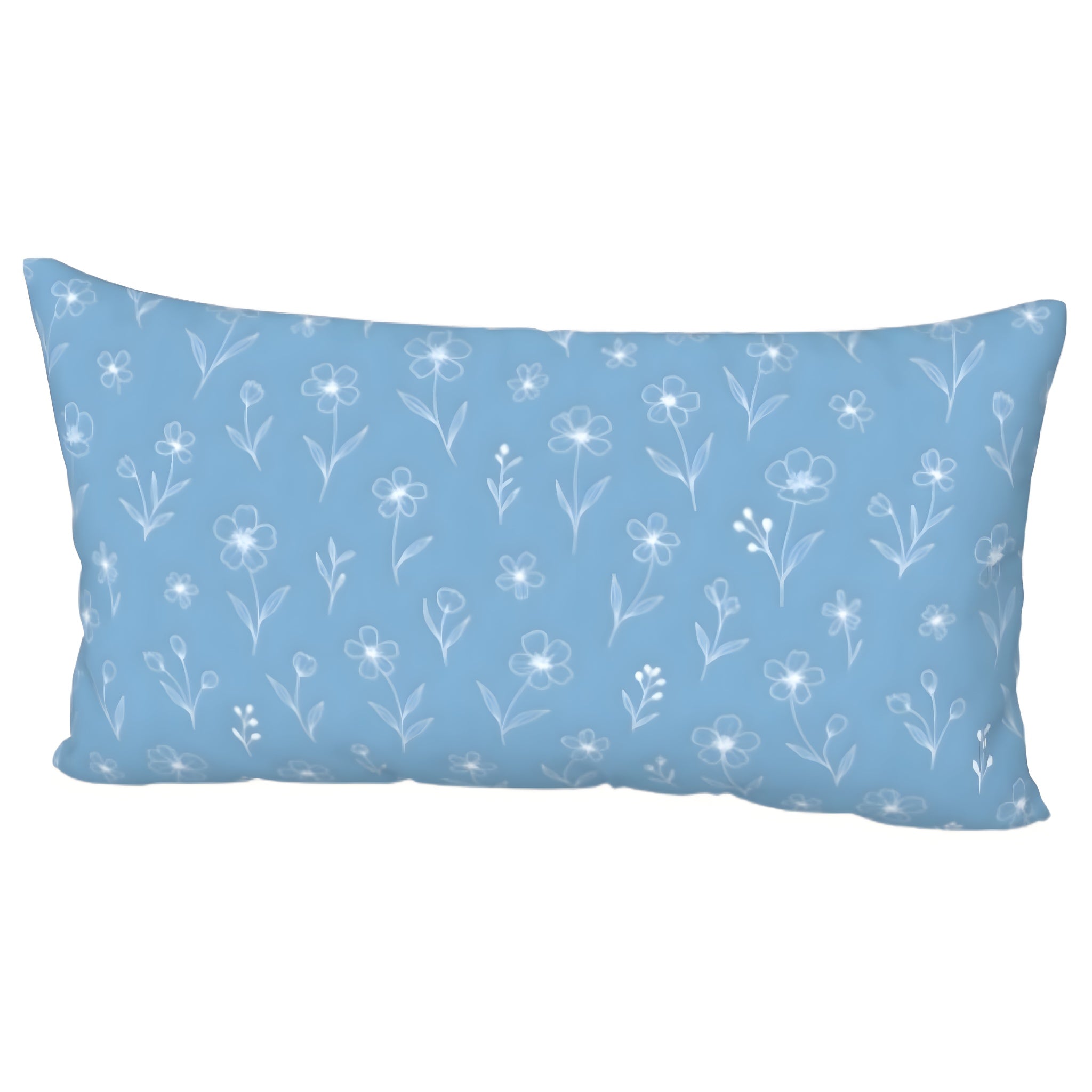 Blue Floral Pillow Sham - Standard / King | Bloommist - Durazza
