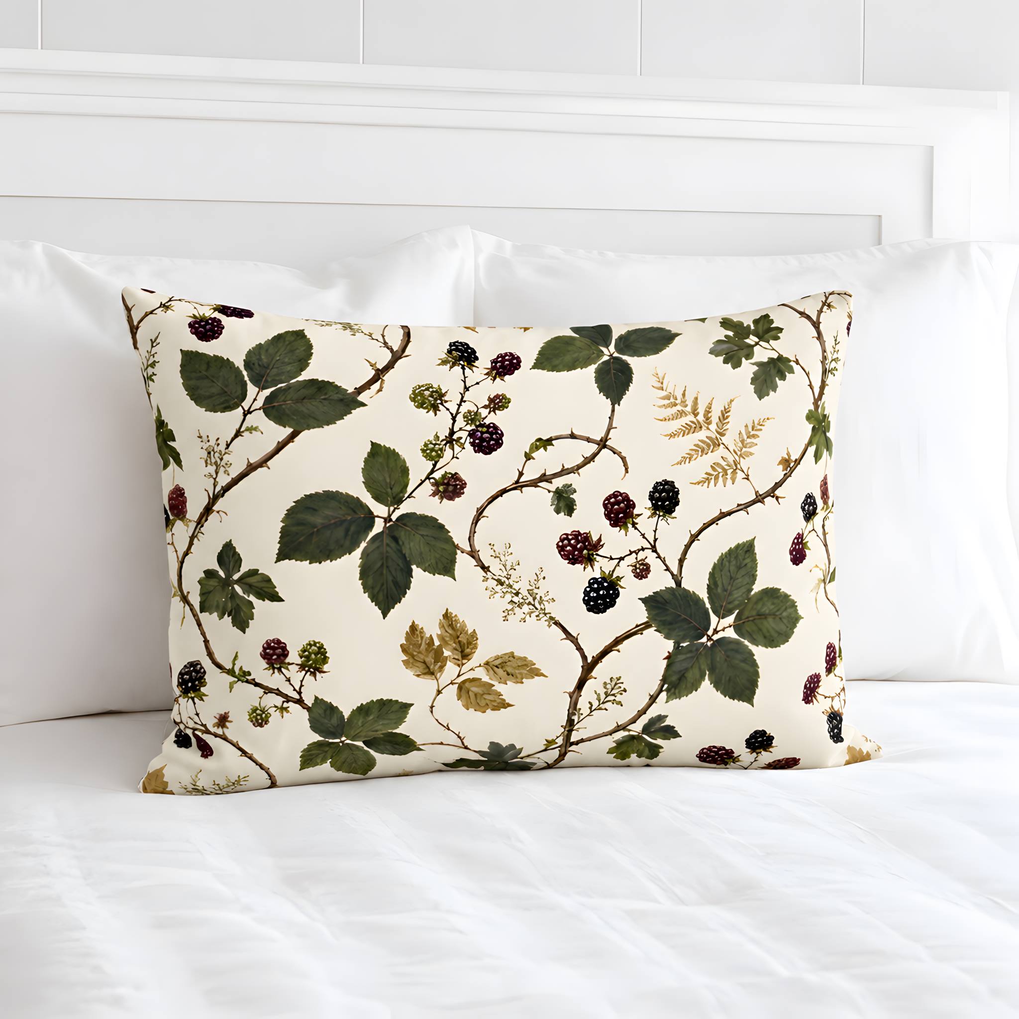 Blackberry Botanical Cotton Pillow Sham, Standard & King | Tramble Trails