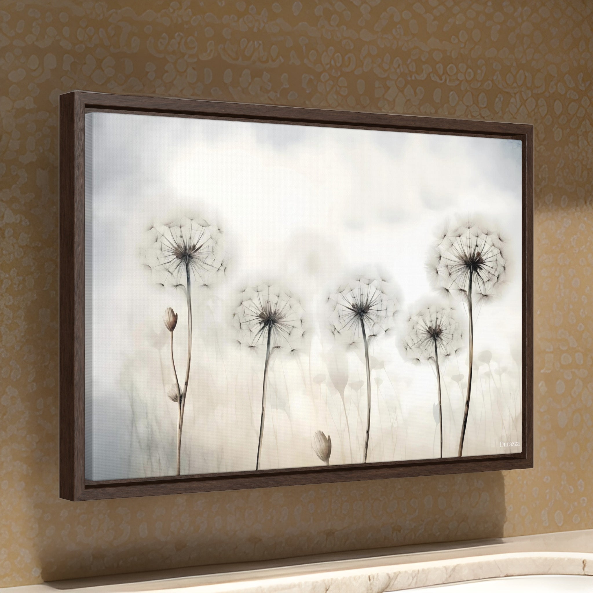 Serene Dream Dandelion Artwork: White Watercolor Dandelion