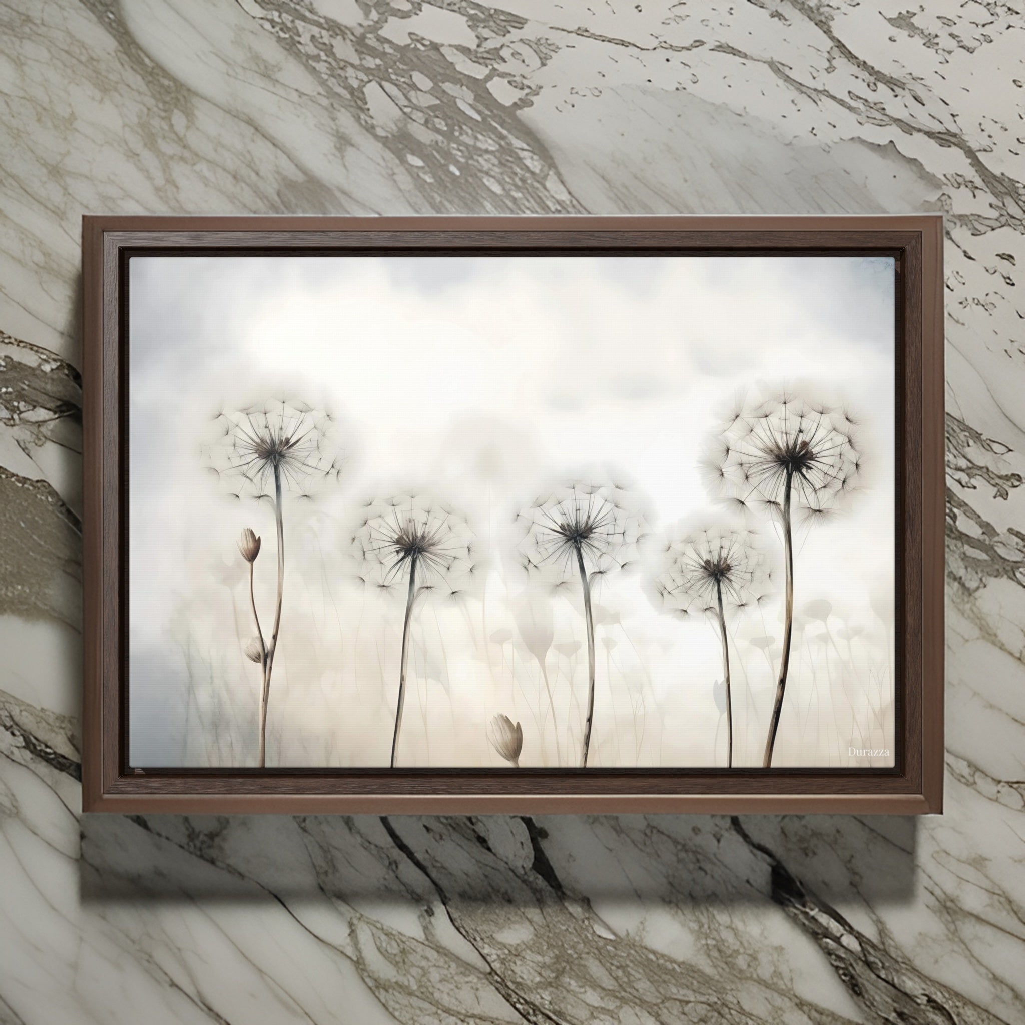 Serene Dream Dandelion Artwork: White Watercolor Dandelion