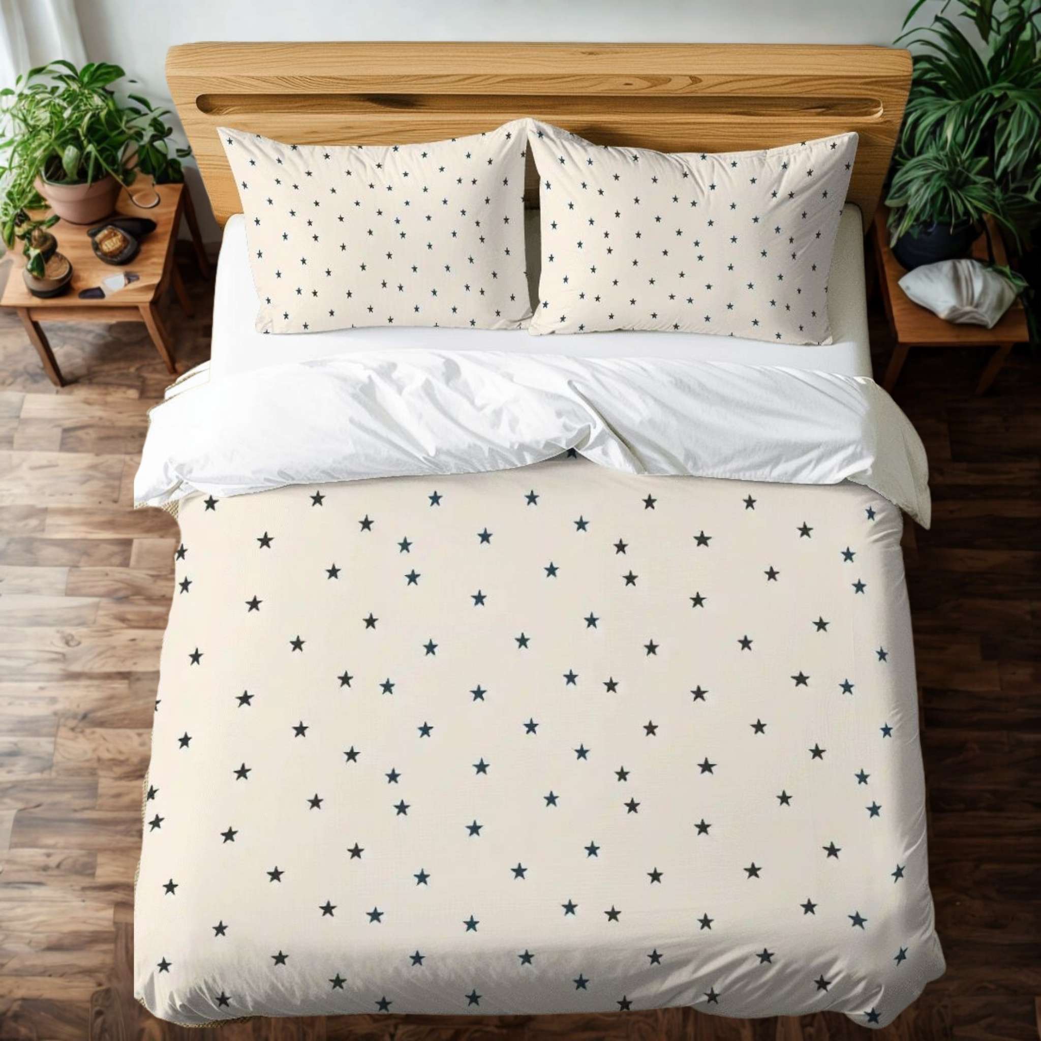 Starry Duvet Cover Set – Celestial Bedding | Soft Starfield