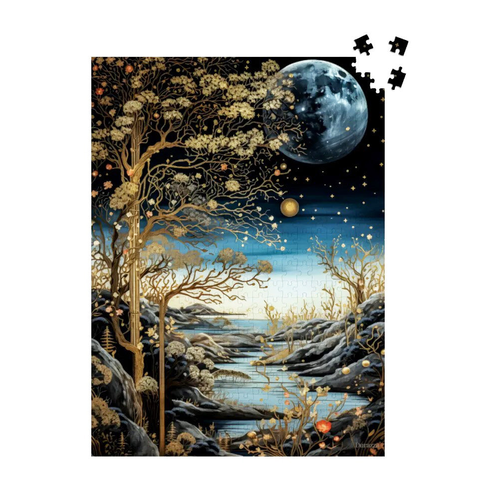 Starlit Bloom Jigsaw Puzzle: 500 or 1000 Pieces