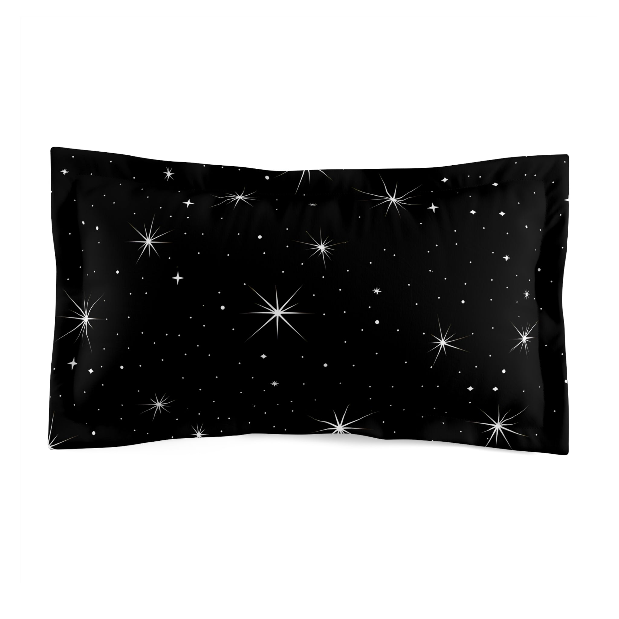 Starry Night Sky Duvet Cover: Black Microfiber
