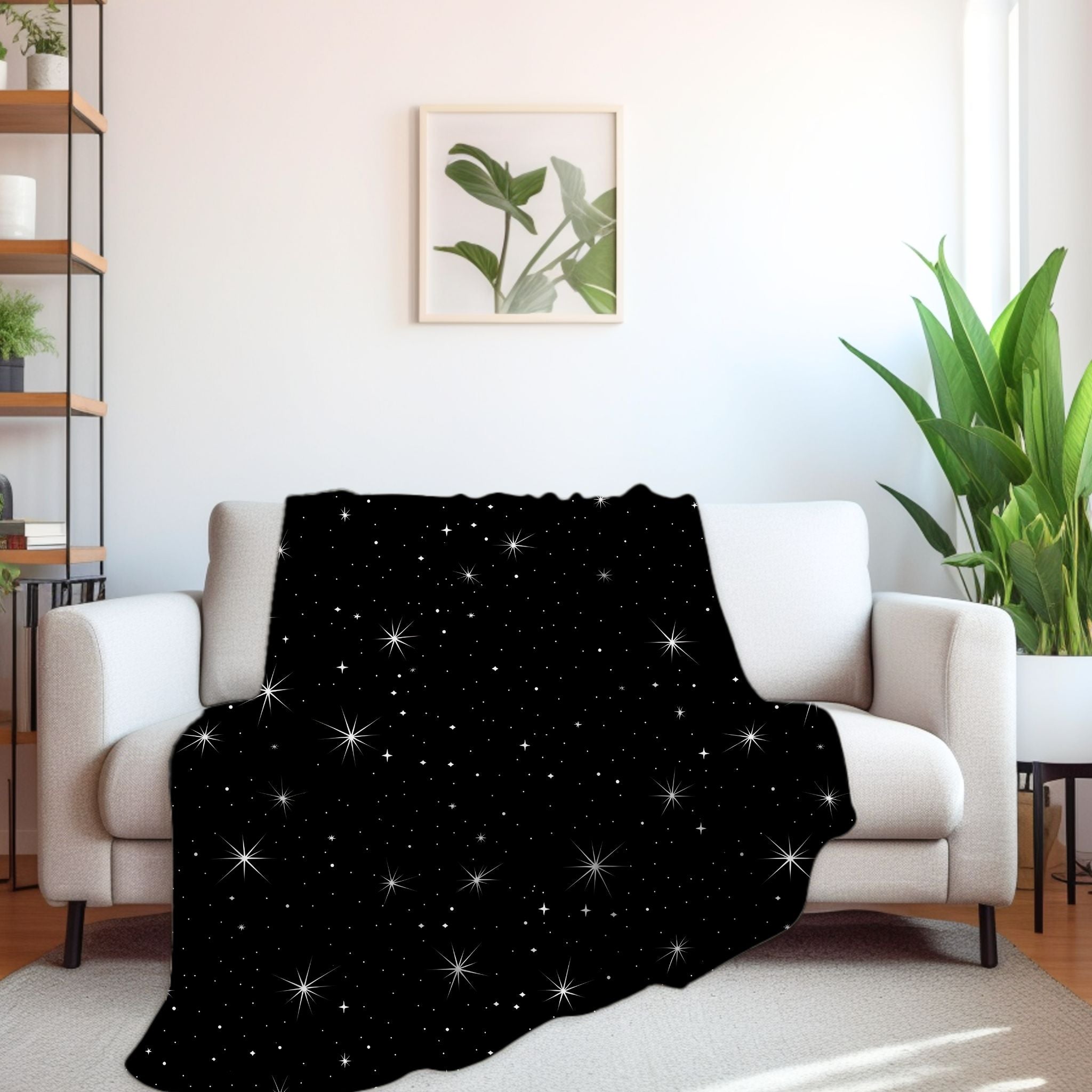 Starry Night Sky Blanket in Velveteen or Sherpa