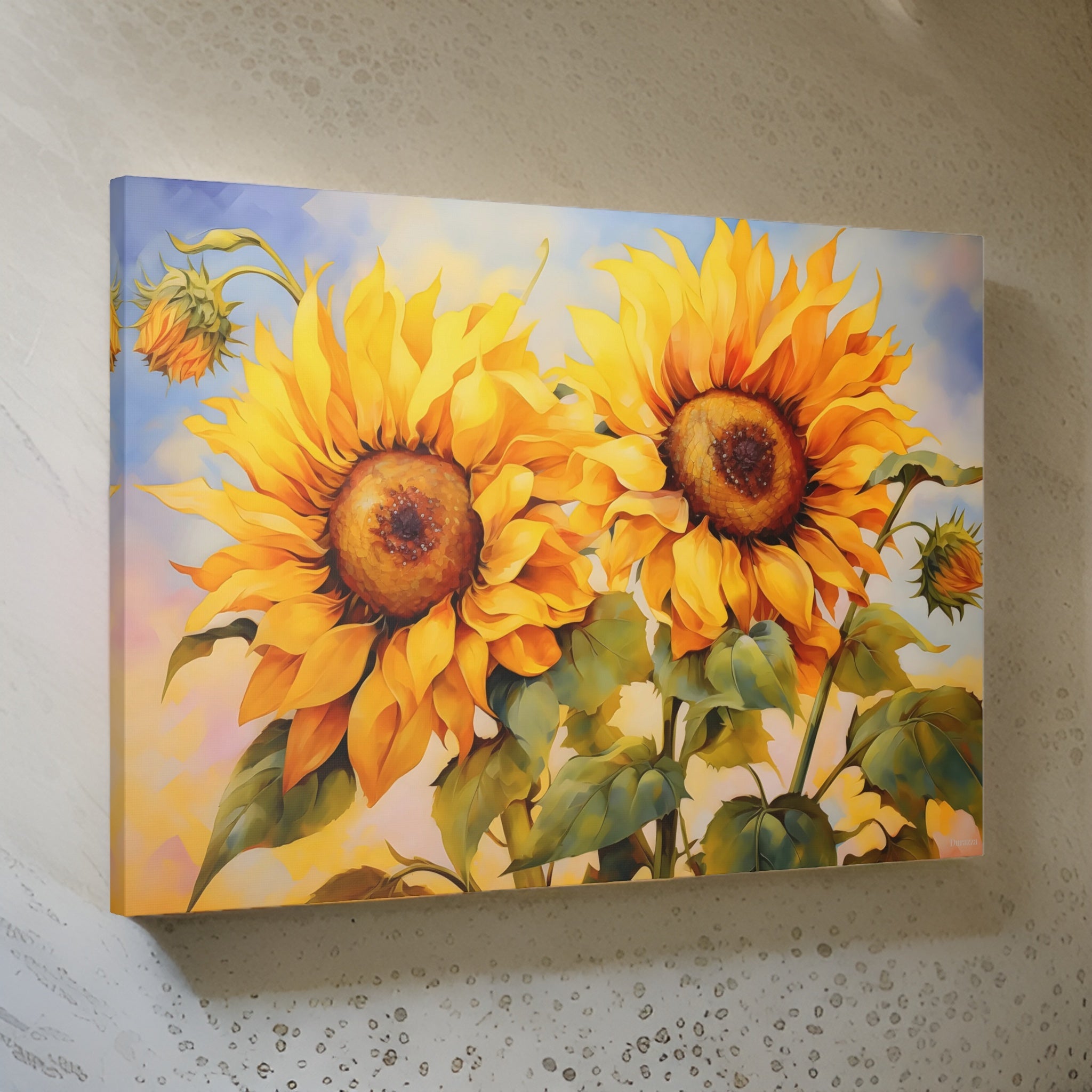 Sunflower Splendor Wall Art: Impressionist Painting