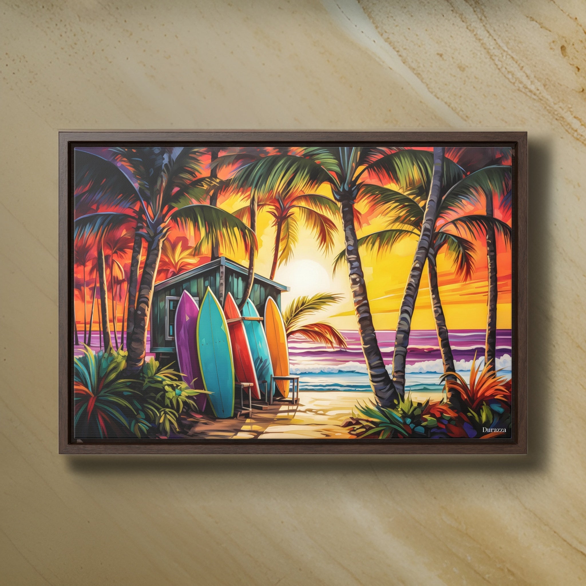 Surfer's Dream Wall Art: Surfboards & Palm Trees