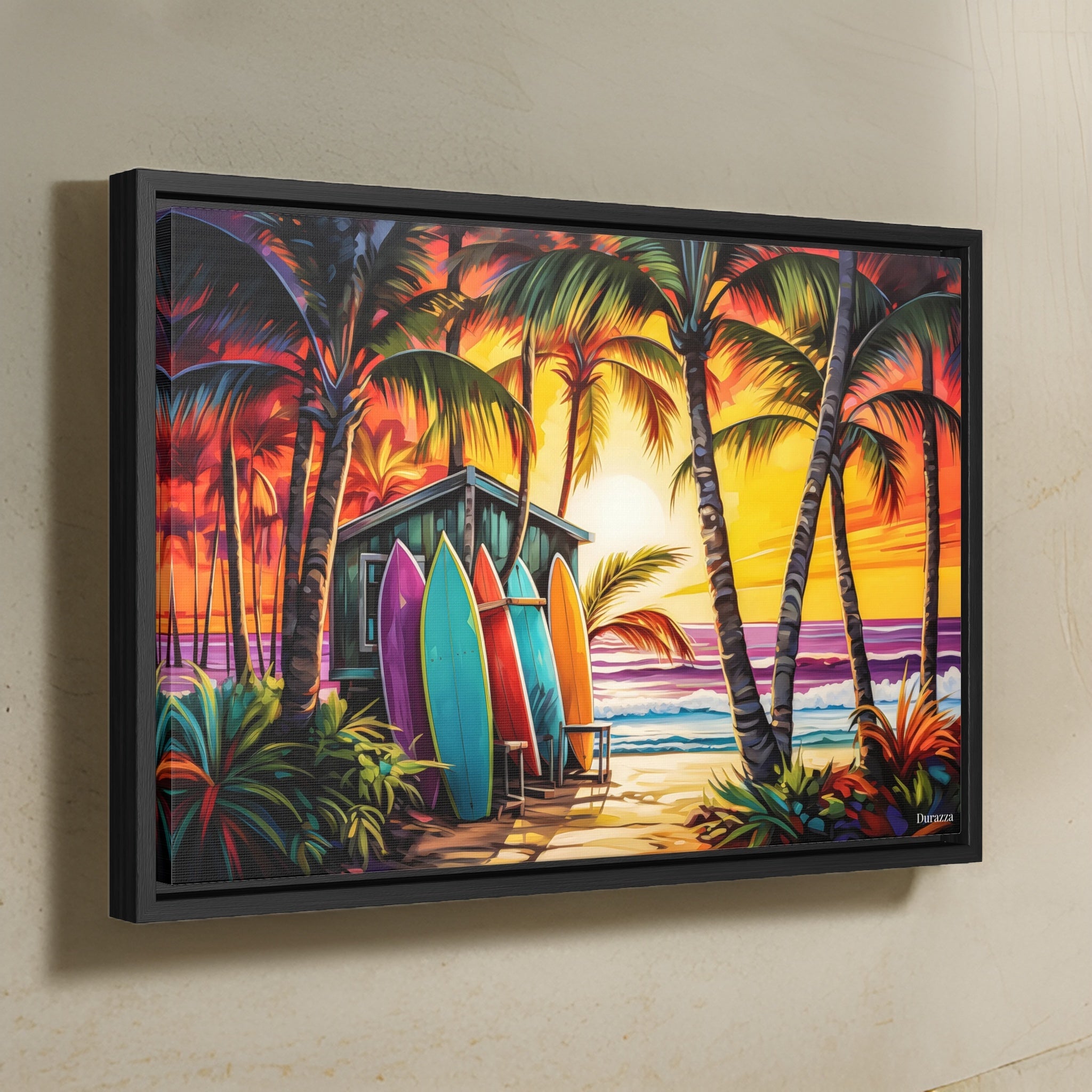 Surfer's Dream Wall Art: Surfboards & Palm Trees