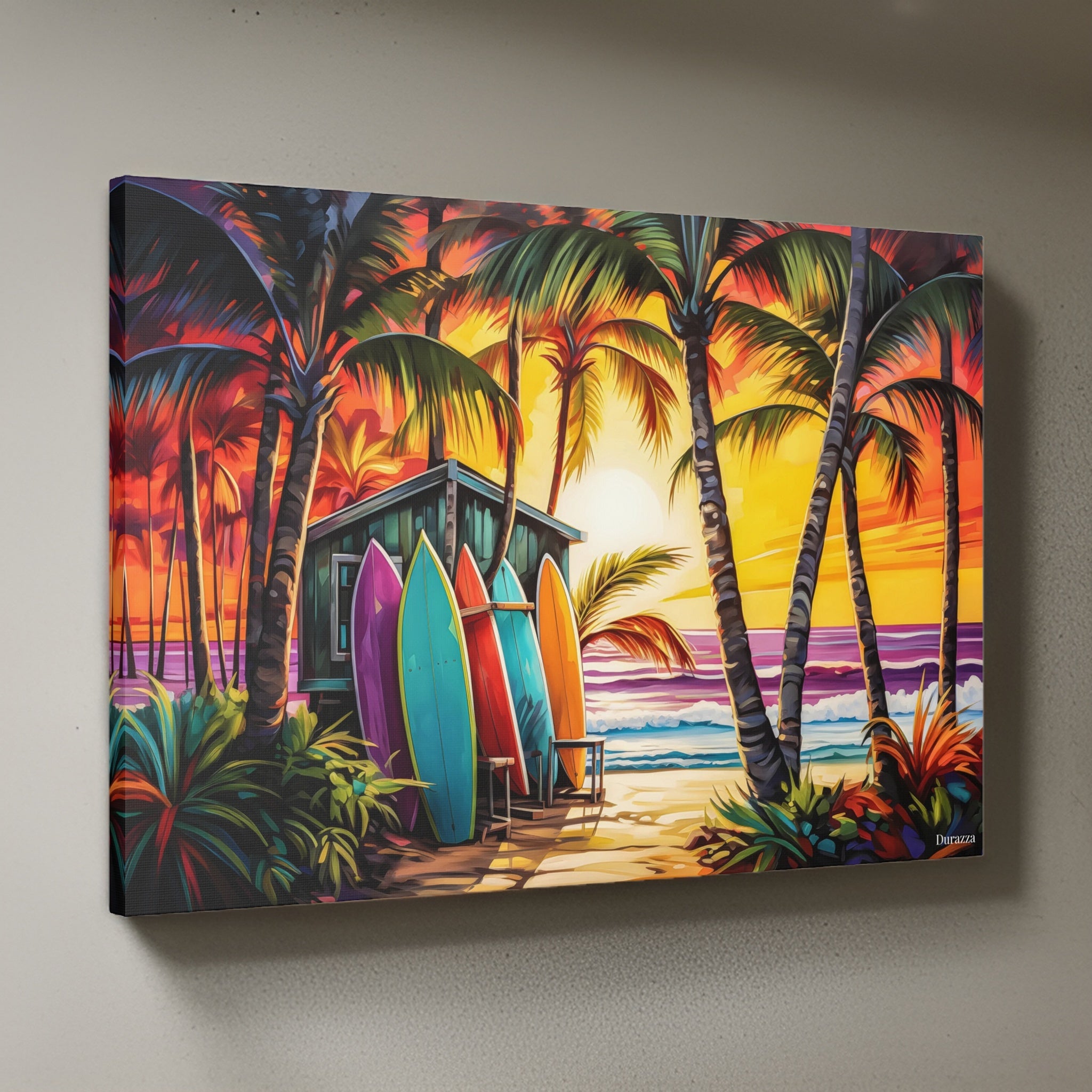Surfer's Dream Wall Art: Surfboards & Palm Trees