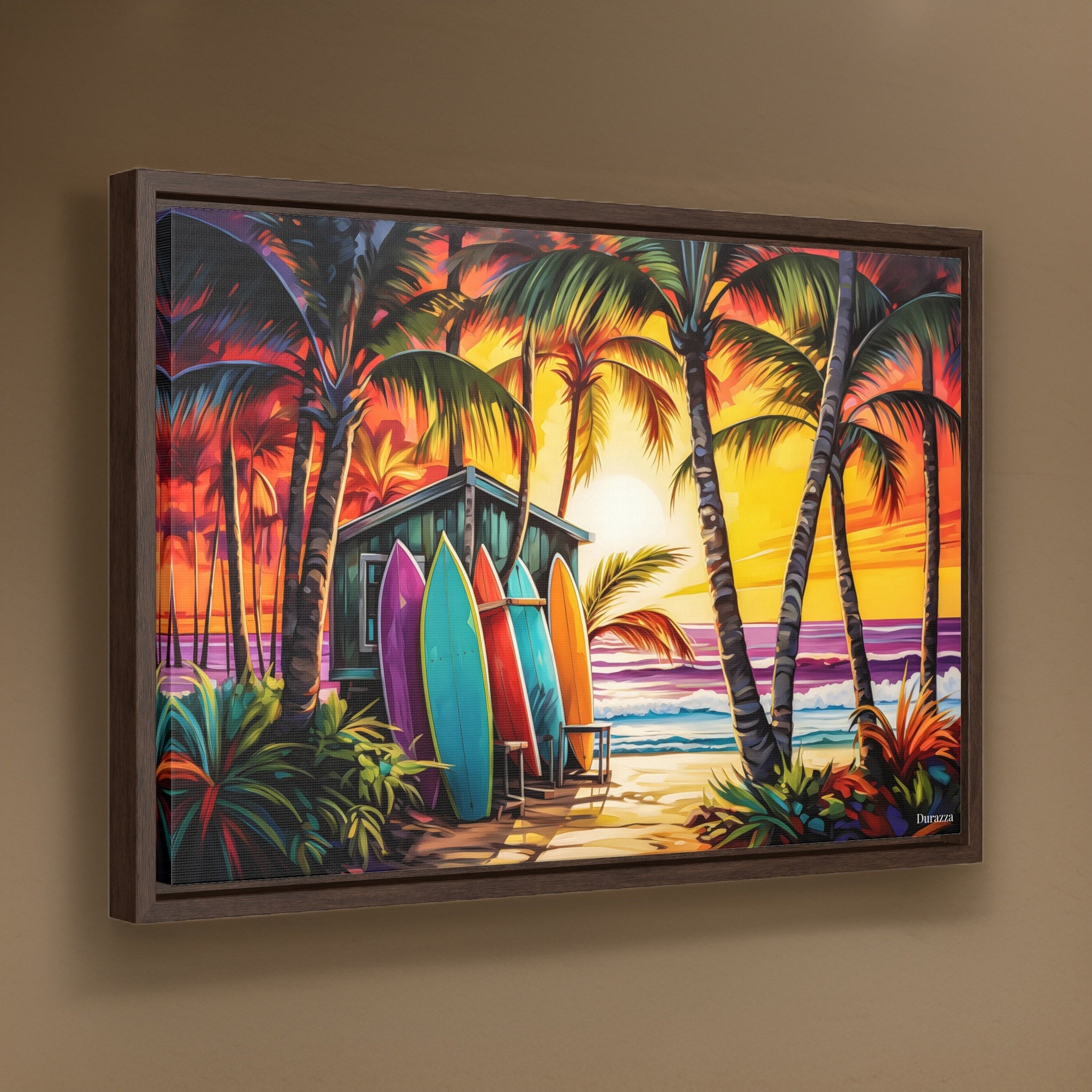 Surfer's Dream Wall Art: Surfboards & Palm Trees