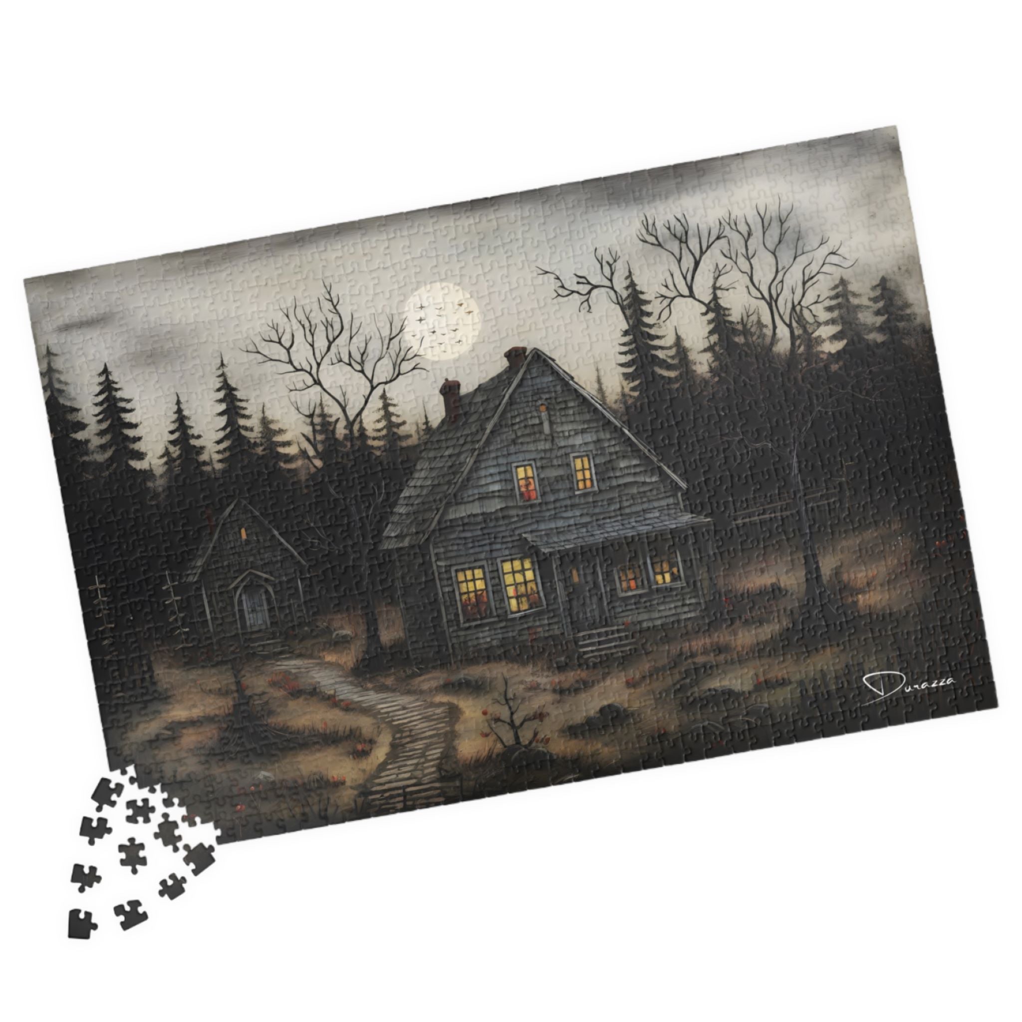 Gothic Cabin Jigsaw Puzzle 500 Piece Wooden – Cabin of Mystery | Durazza