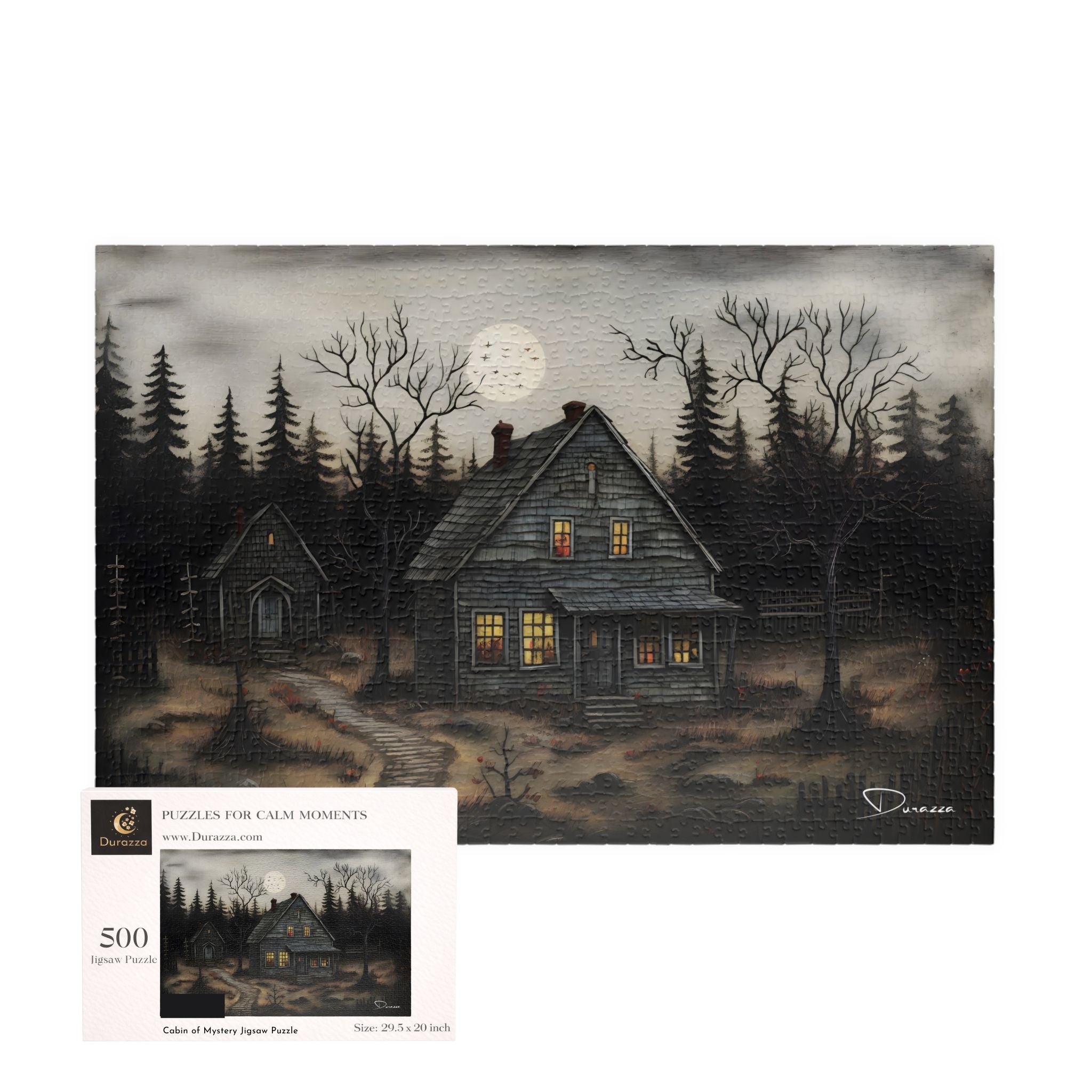 Gothic Cabin Jigsaw Puzzle 500 Piece Wooden – Cabin of Mystery | Durazza