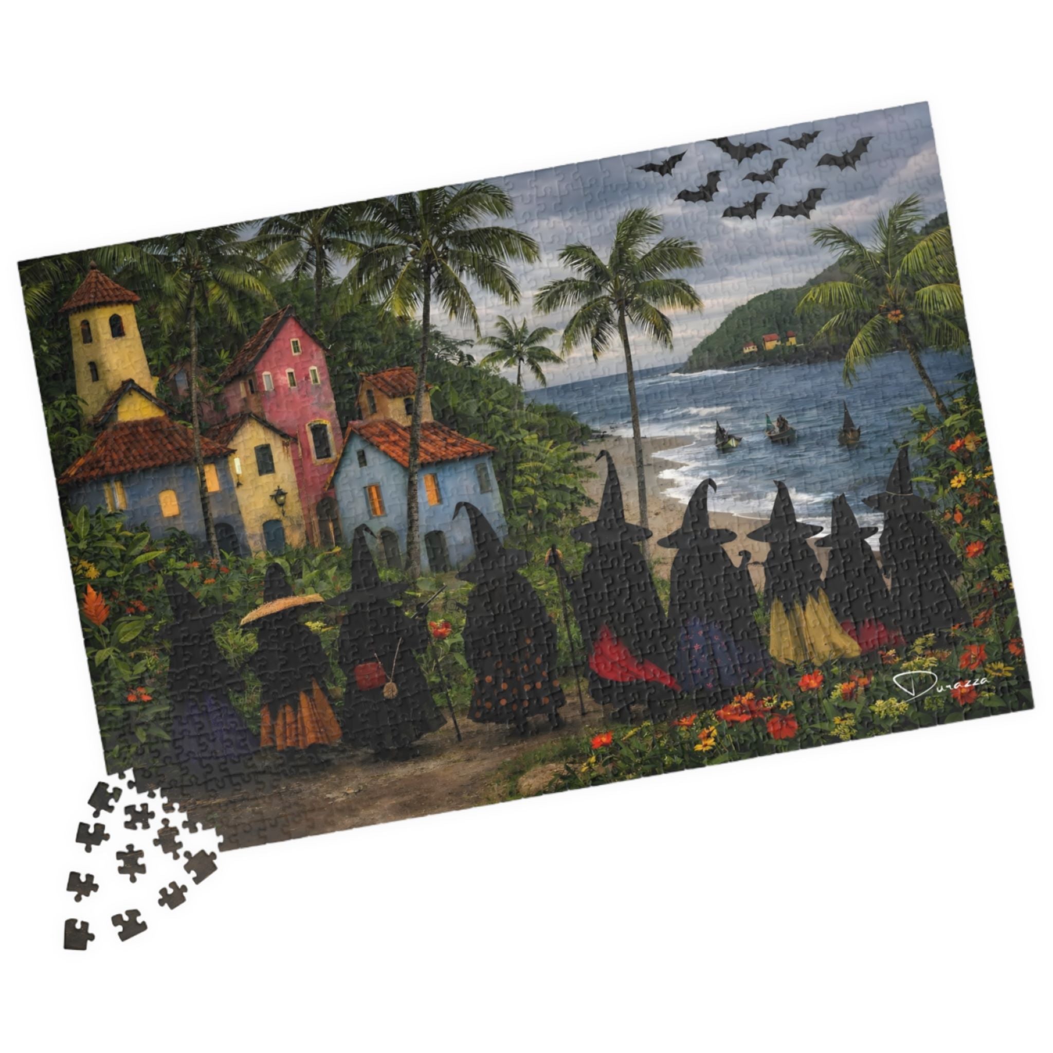 Coastal Witch Jigsaw Puzzle 500 or 1000 Piece | Witchy Paradise – Durazza