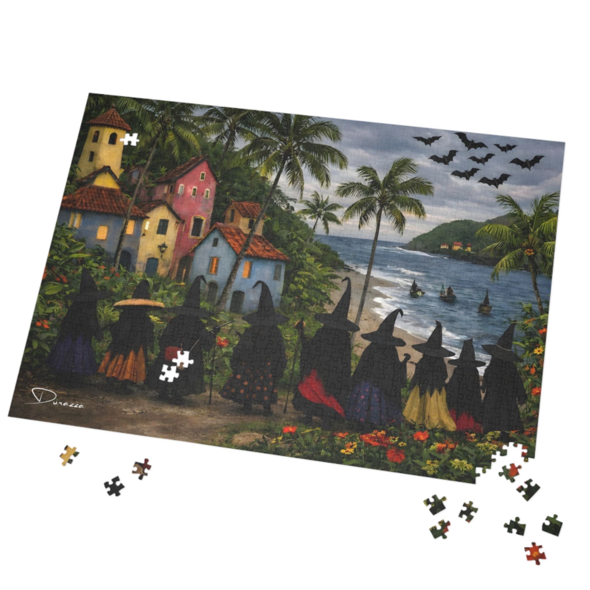Coastal Witch Jigsaw Puzzle 500 or 1000 Piece | Witchy Paradise – Durazza