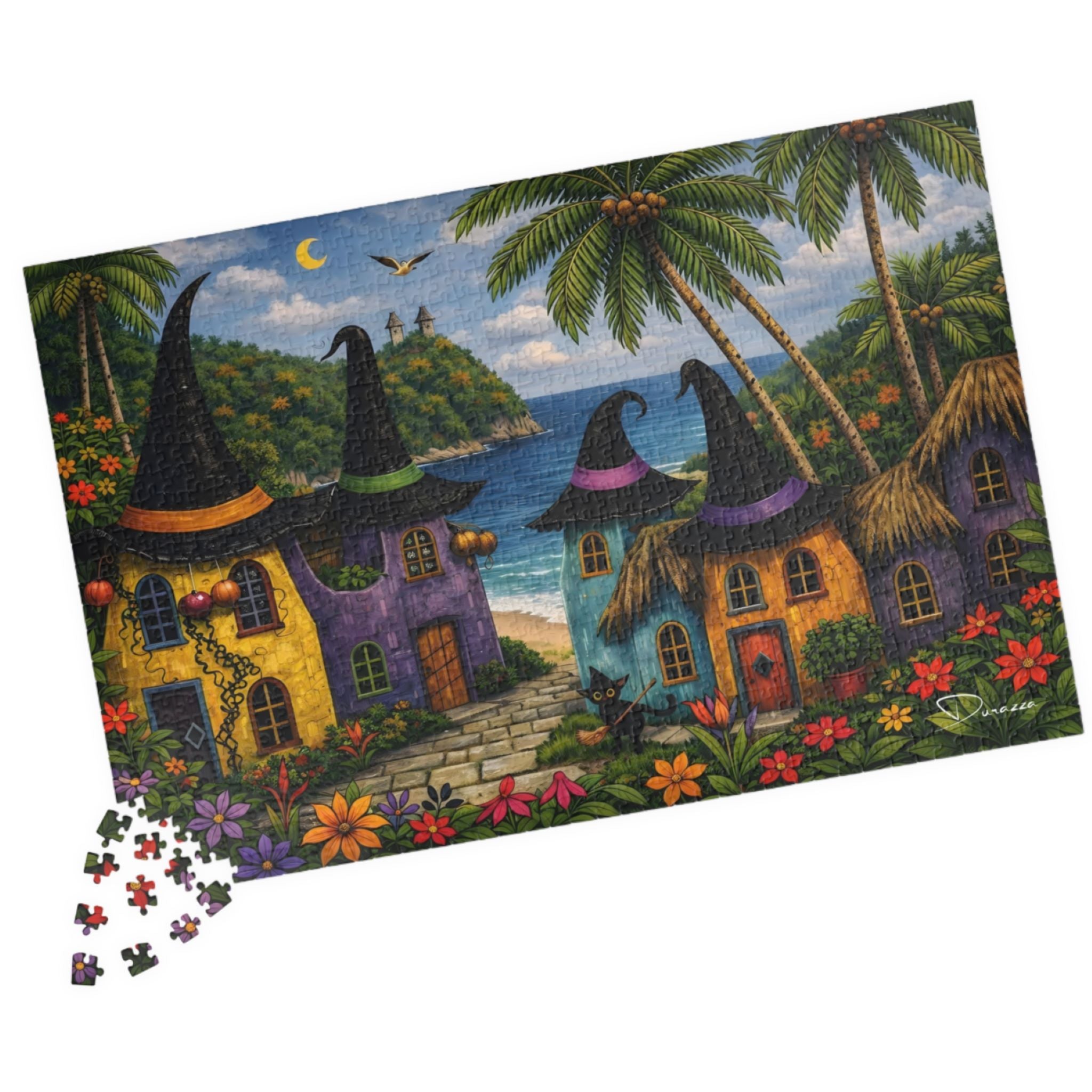Witchy Coastal Jigsaw Puzzle 500 or 1000 Piece | Witches Hamlet – Durazza