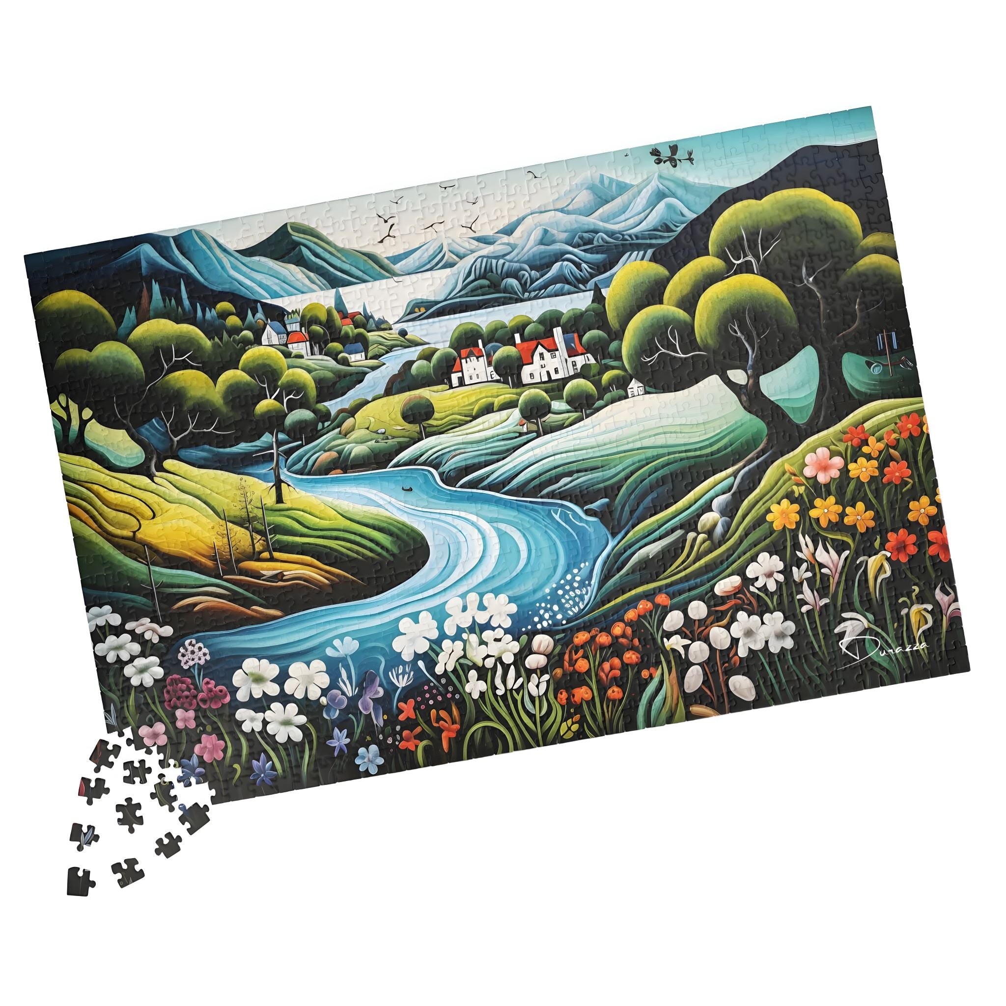 Nordic Landscape Jigsaw Puzzle - 500 or 1000 - Scandinavian Fjord | Durazza