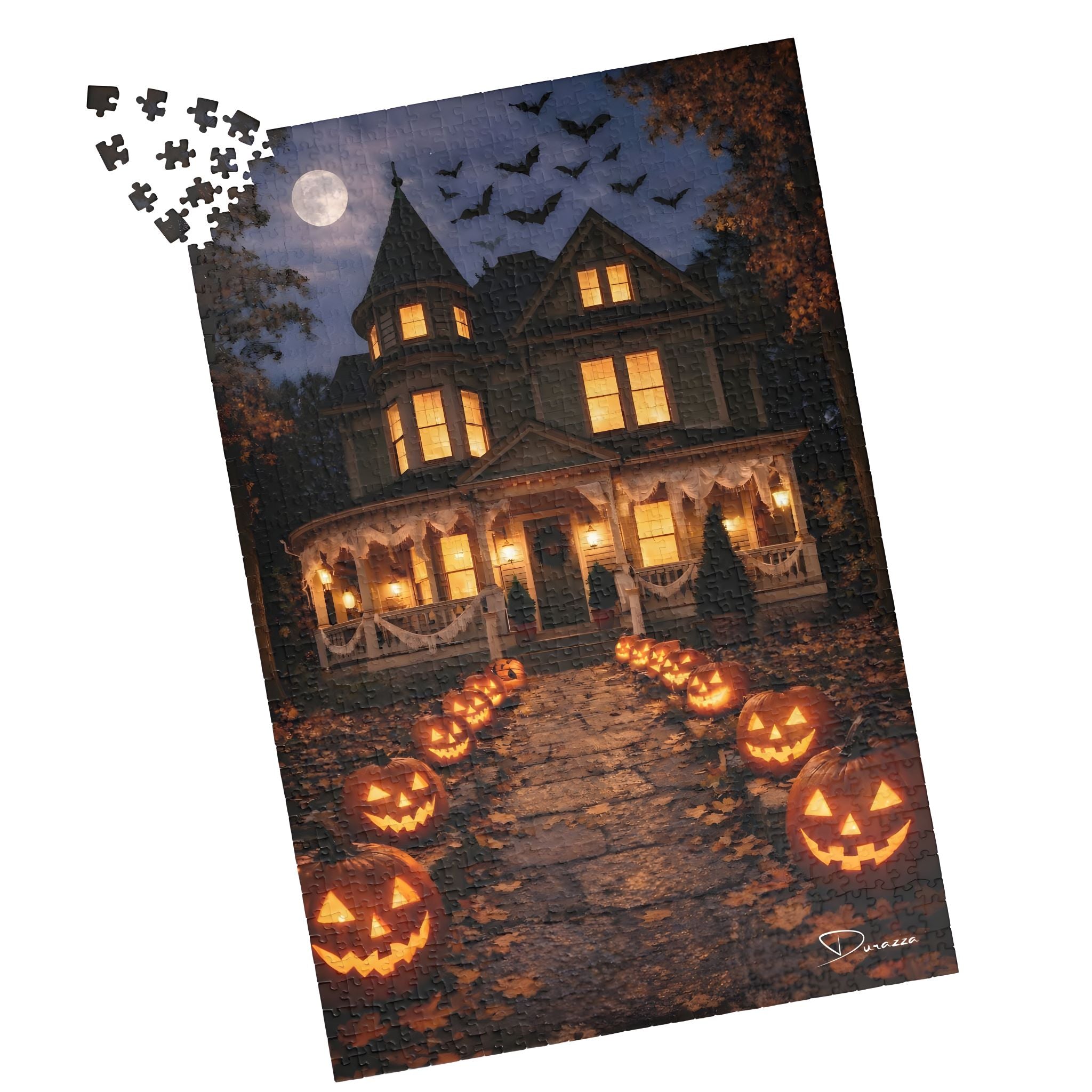 Halloween Gothic Jigsaw Puzzle – 500 or 1000 Pieces | Batty Manor | Durazza