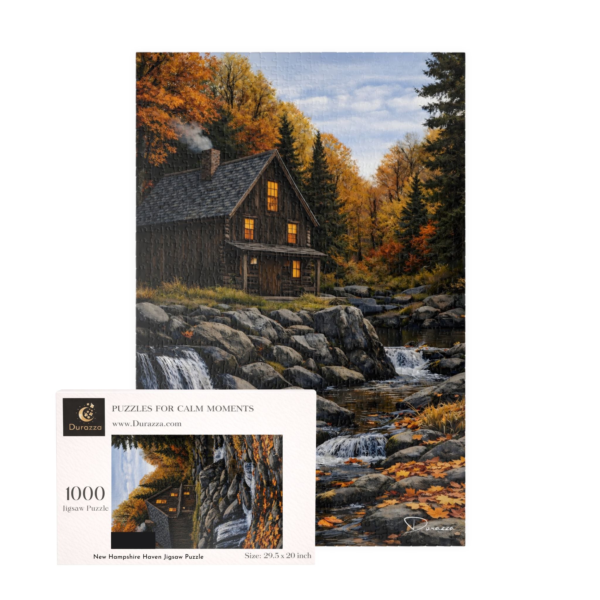 Cabin Jigsaw Puzzle 1000 Piece – New Hampshire Haven | Durazza
