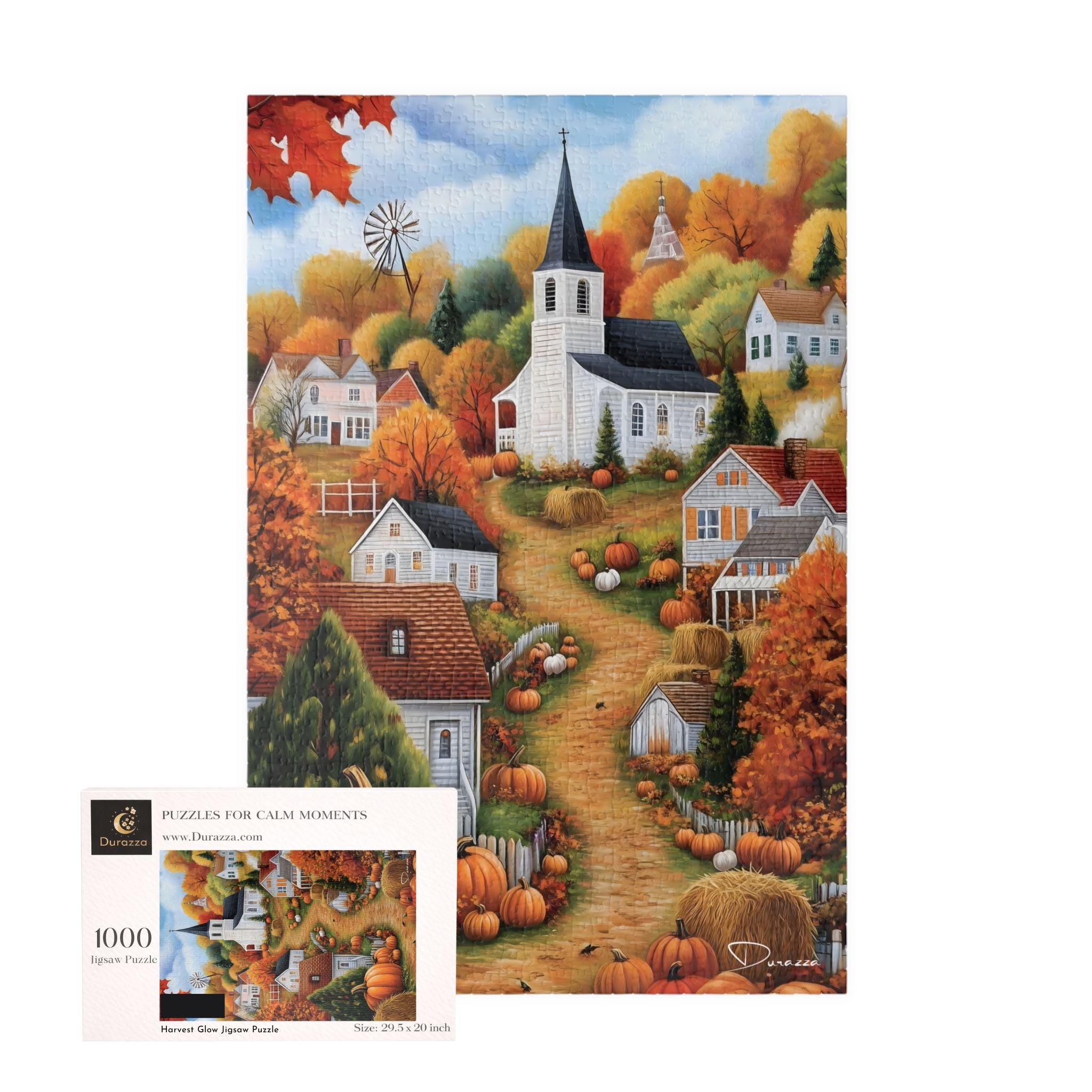 Autumn Harvest Jigsaw Puzzle 500 or 1000 Piece | Harvest Glow – Durazza
