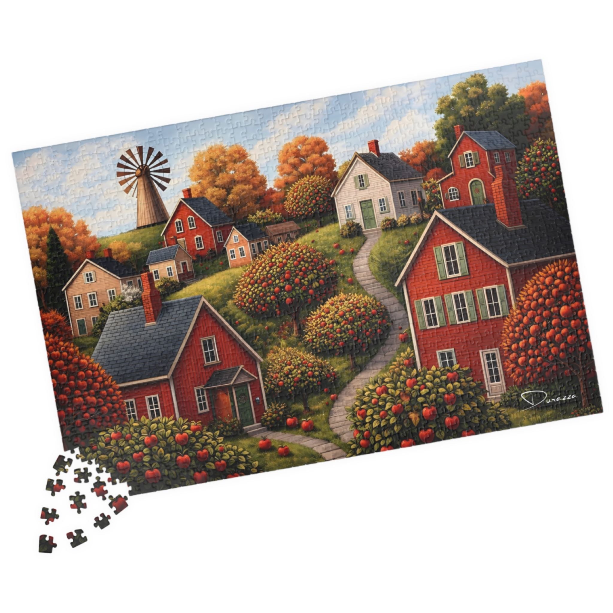 Fall Orchard Jigsaw Puzzle 1000 Piece | Autumn Orchard Lane - Durazza